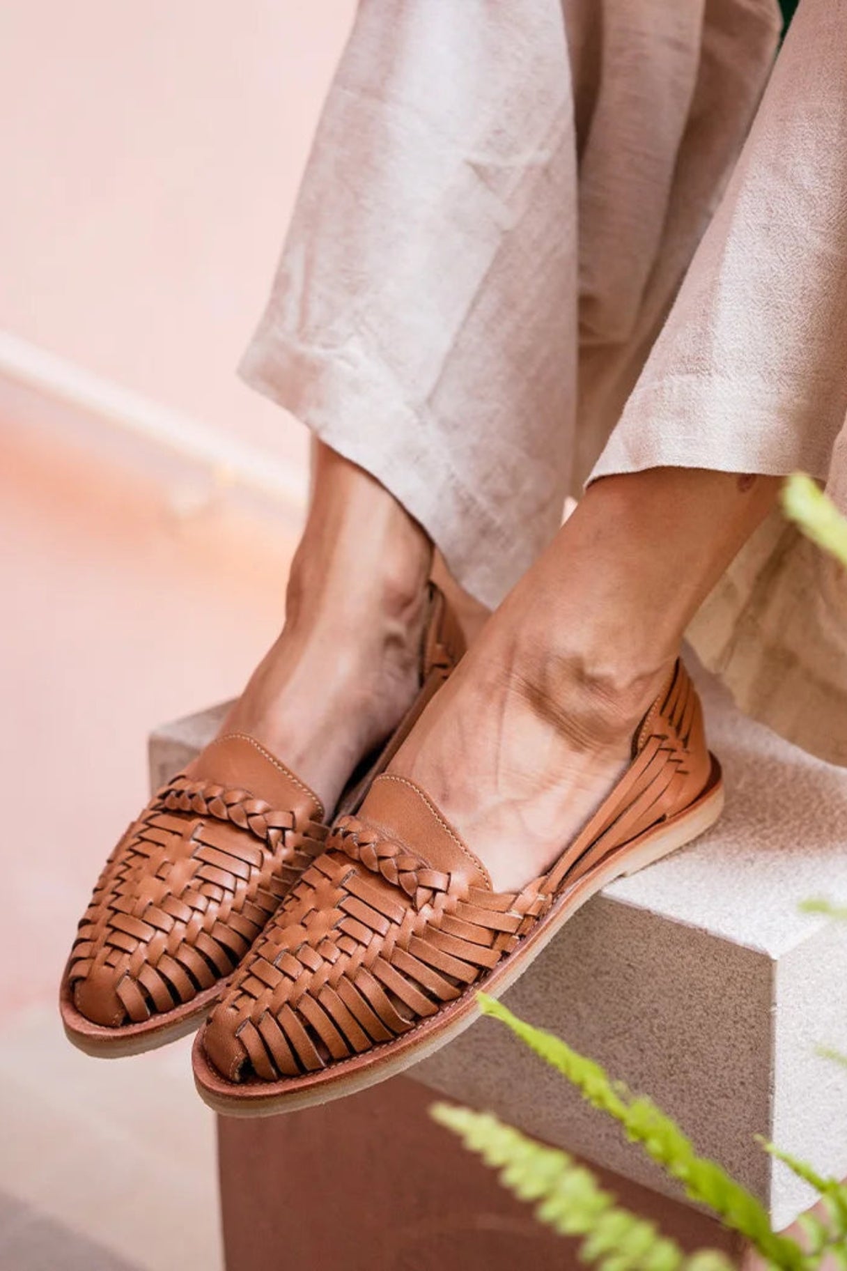 Sandales Alegre Camel - Tressage fin et allure solaire - Mapache