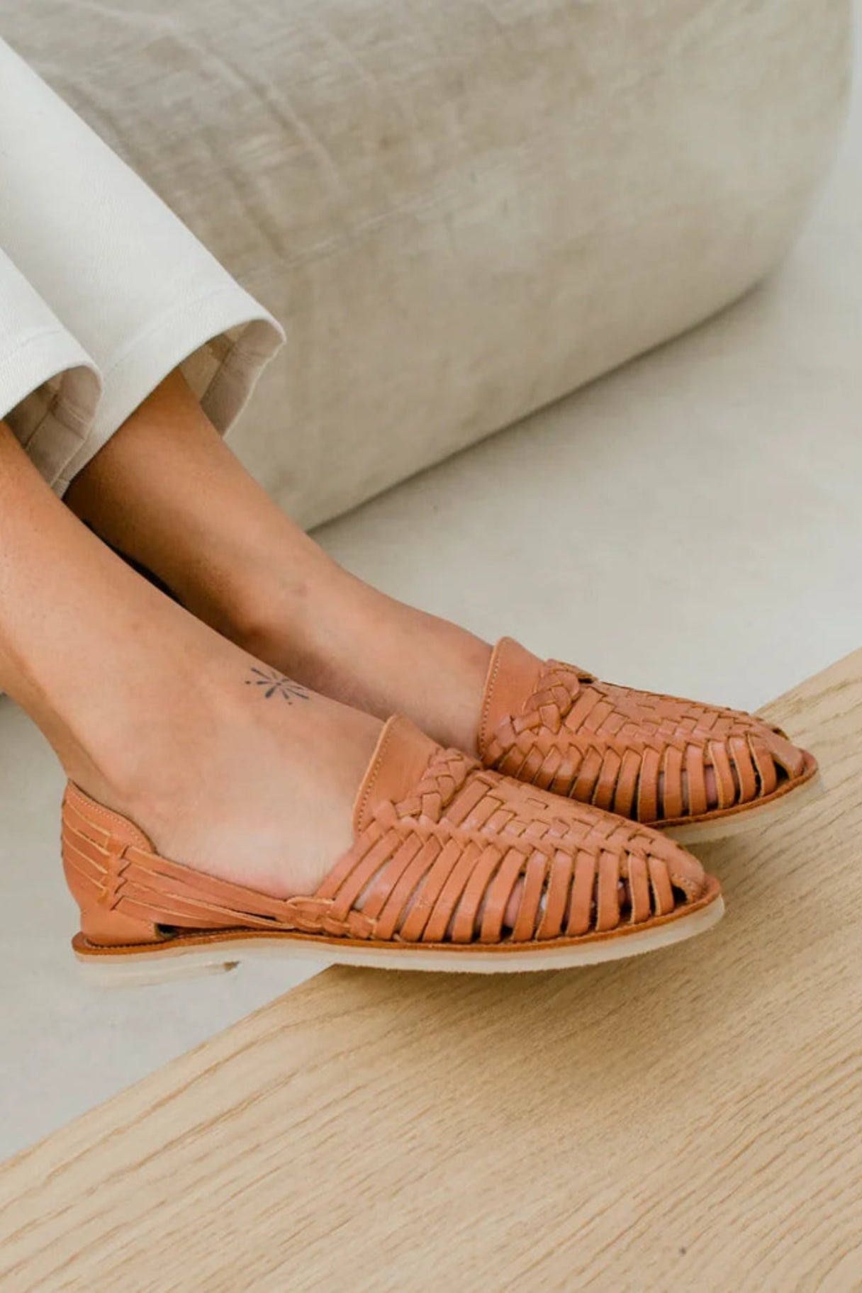 Sandales Alegre Camel - Tressage fin et allure solaire - Mapache