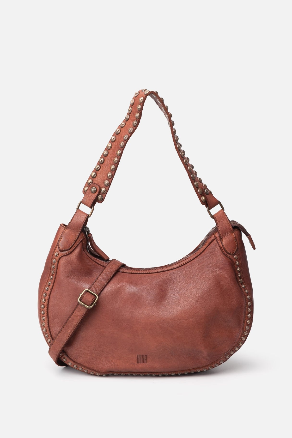 BIBA - Sac à main en cuir avec clous décoratifs - couleur cuero