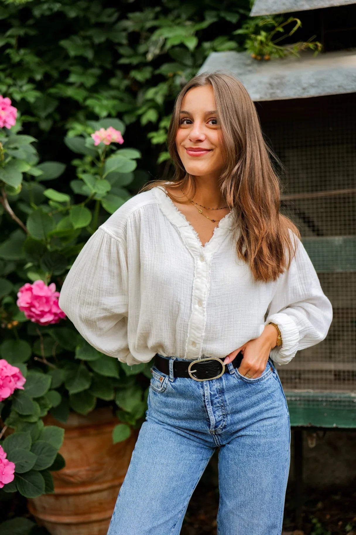 Ceinture femme en cuir noir fabriquée en France