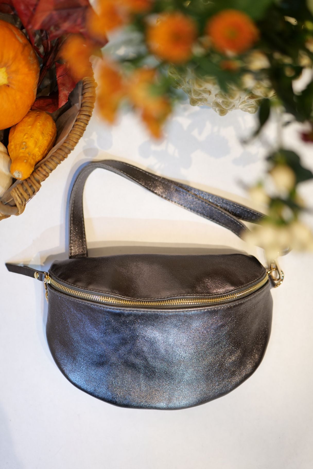 Jeanne - Sac banane en cuir grainé - Nappa Maroquinerie