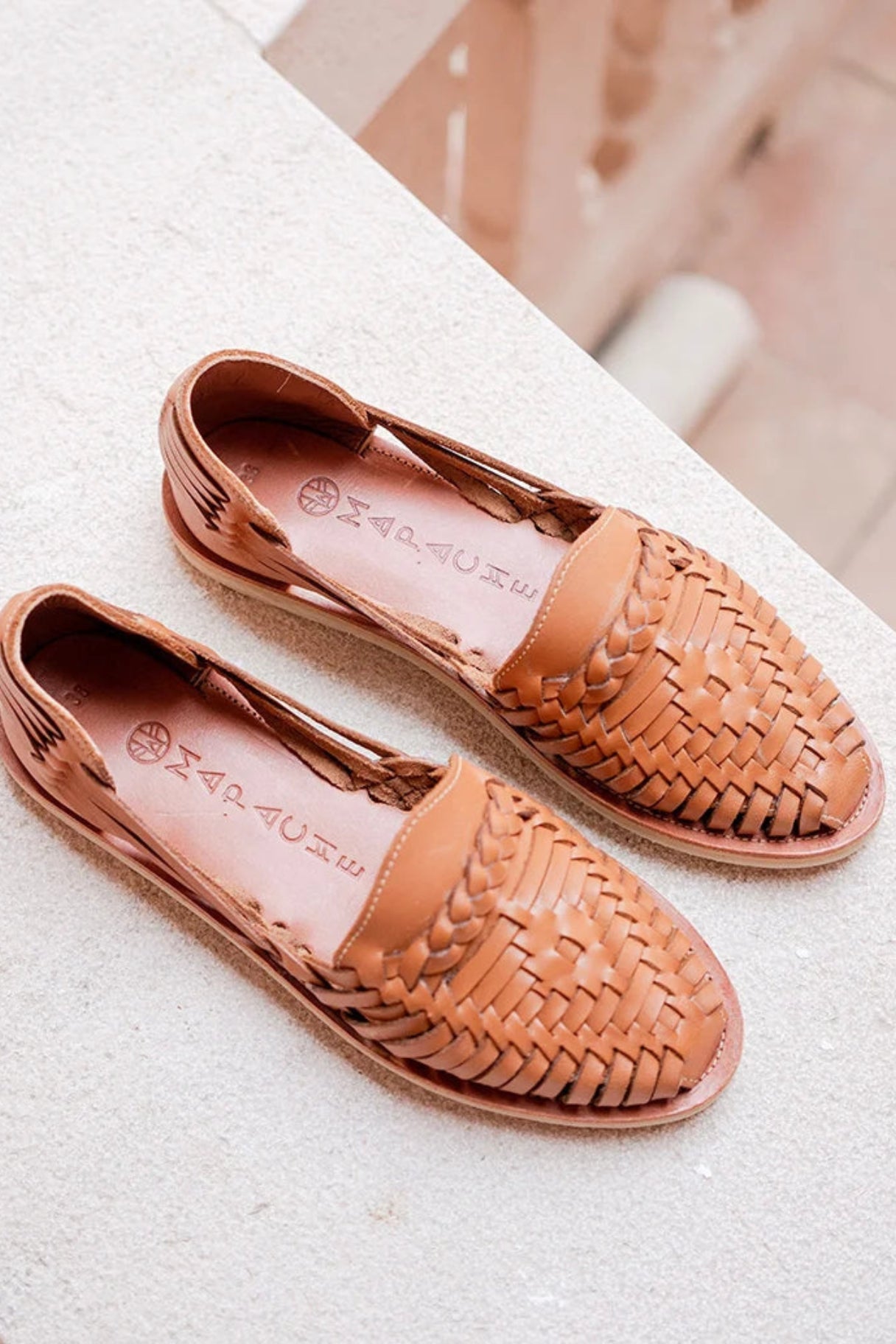 Sandales Alegre Camel - Tressage fin et allure solaire - Mapache