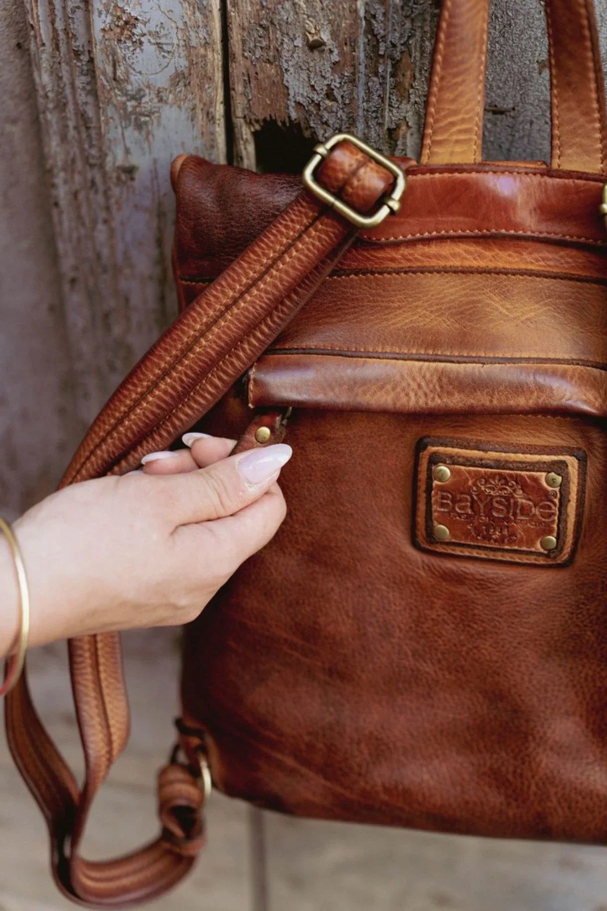 Jules - Sac à dos en cuir vintage patiné - Nappa Maroquinerie