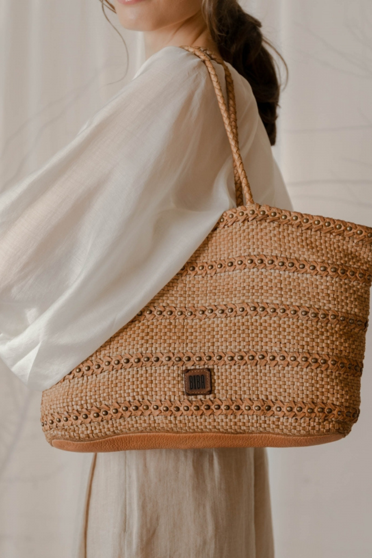 Sac Biba cuir tressé