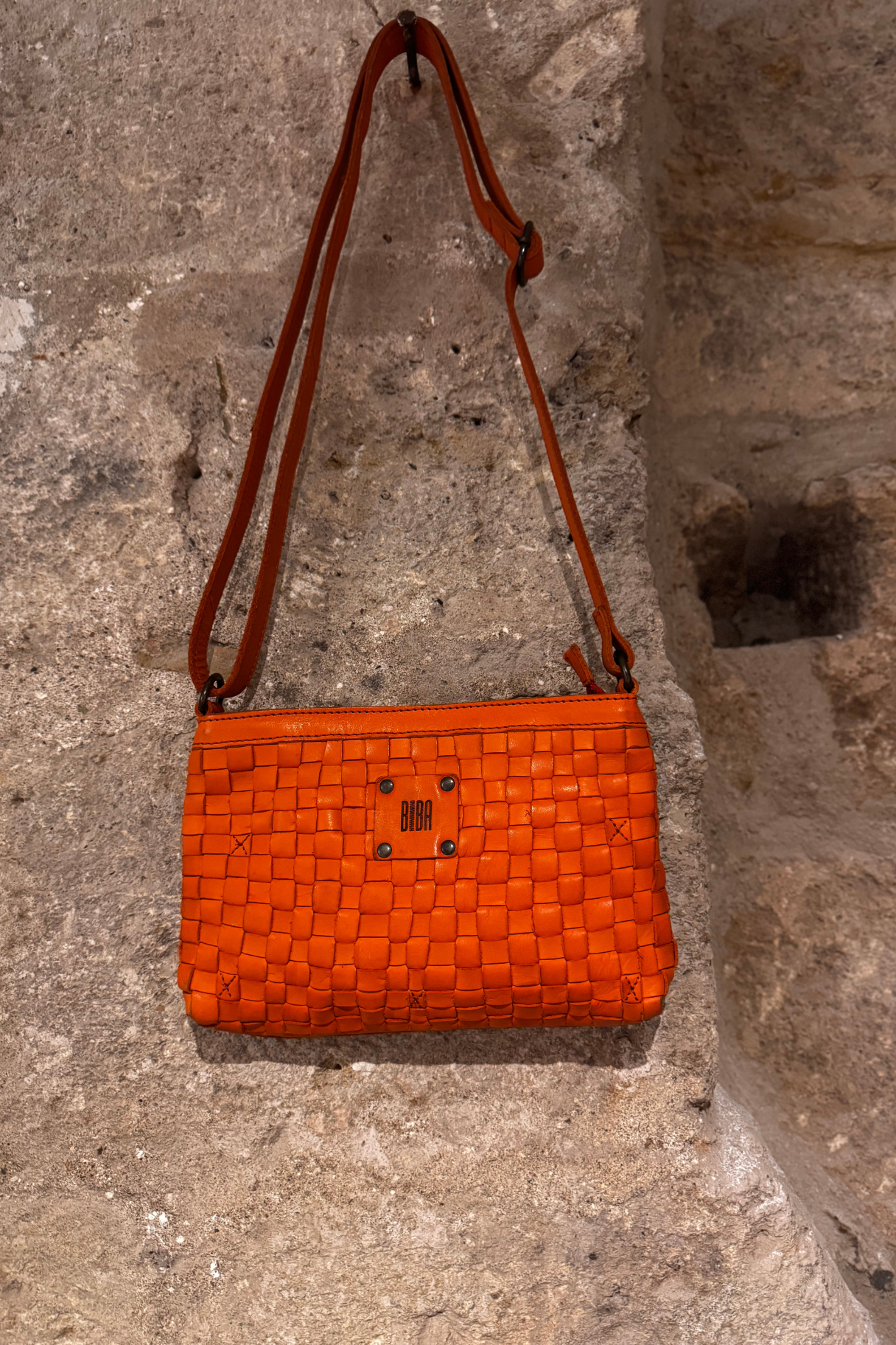 Sac bandoulière en cuir tressé BIBA Kansas KA9