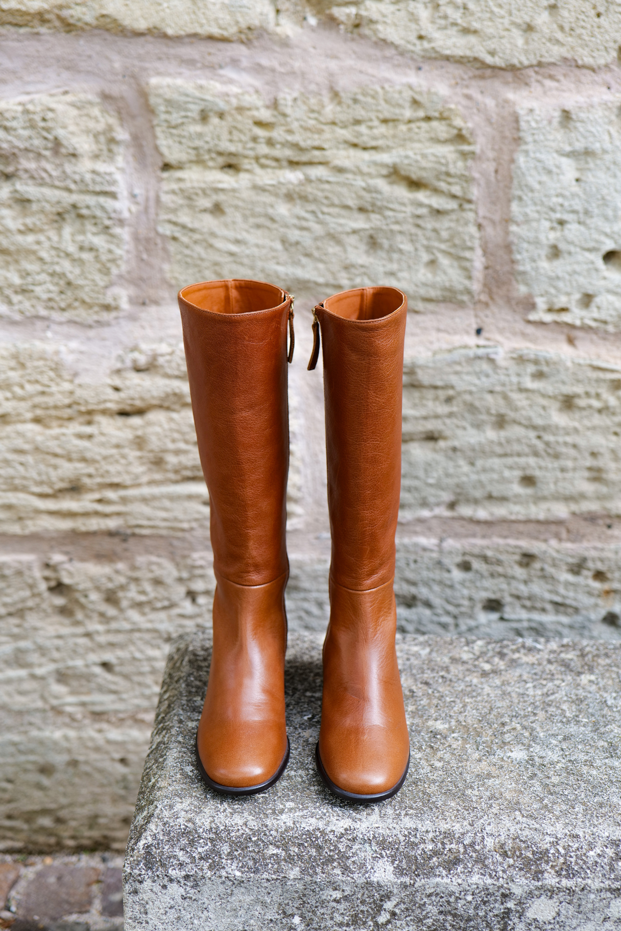 Bottes en cuir camel Angel Alarcón