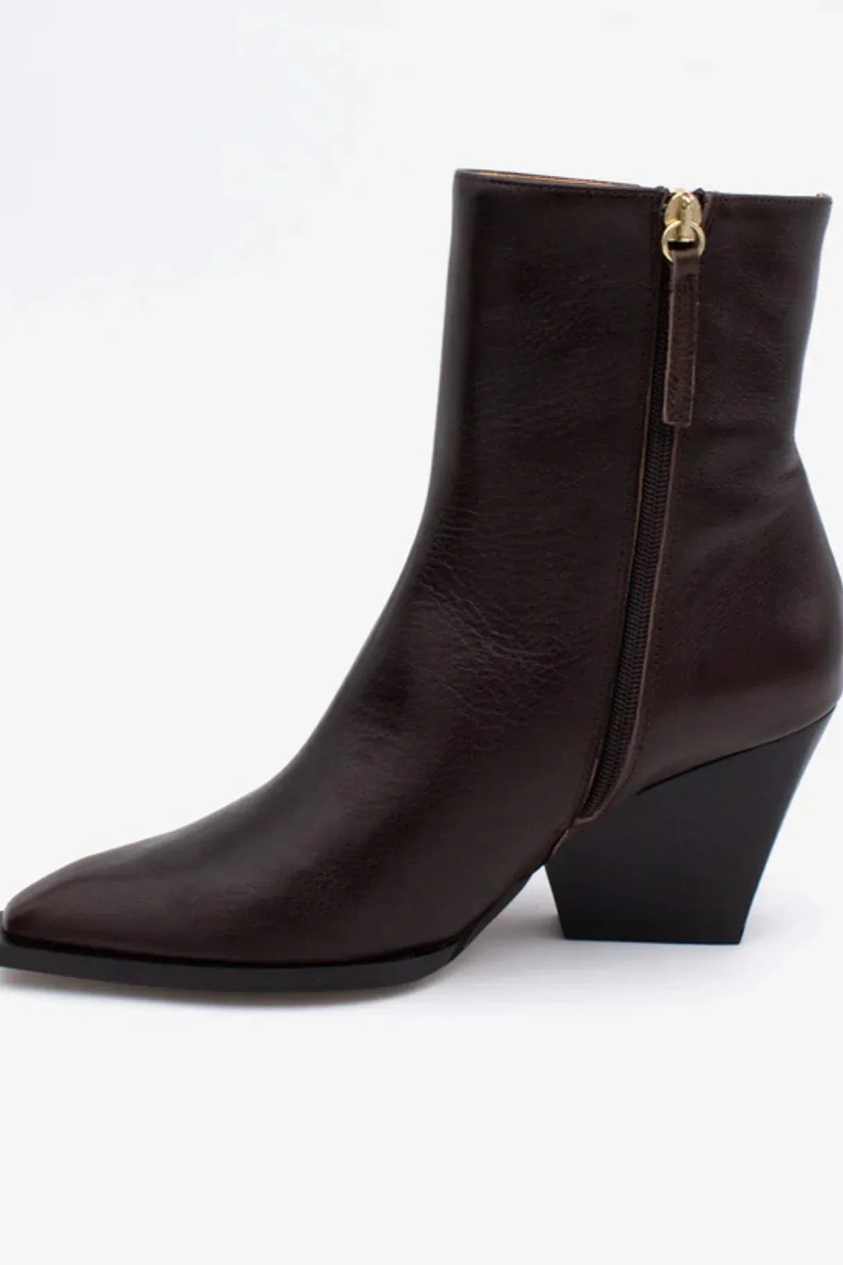 Bottines MIRETTE en cuir naturel marron – Ángel Alarcón