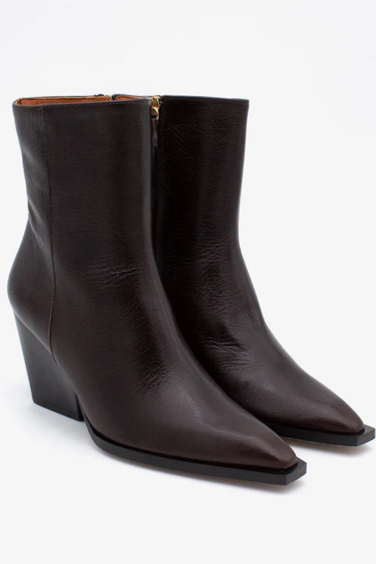 Bottines MIRETTE en cuir naturel marron – Ángel Alarcón