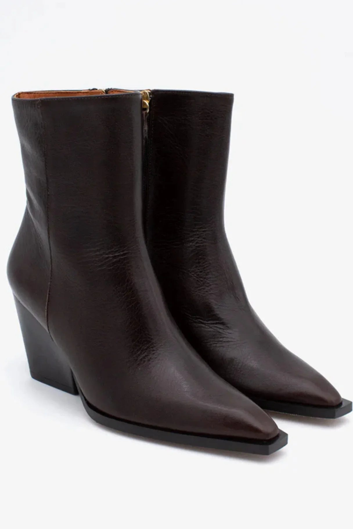 Bottines MIRETTE en cuir naturel marron – Ángel Alarcón