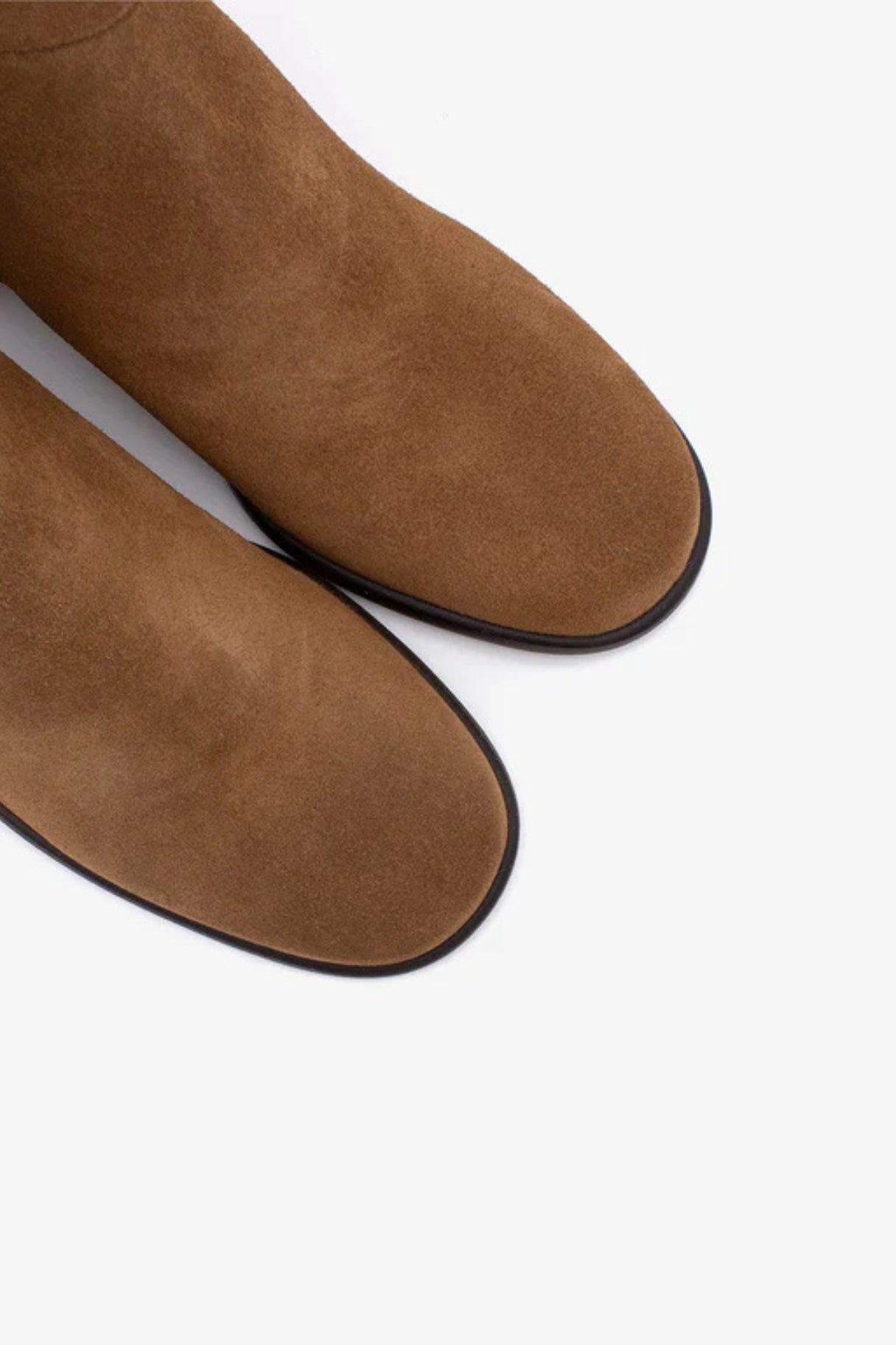 Bottines YTIMIA en daim camel – Ángel Alarcón