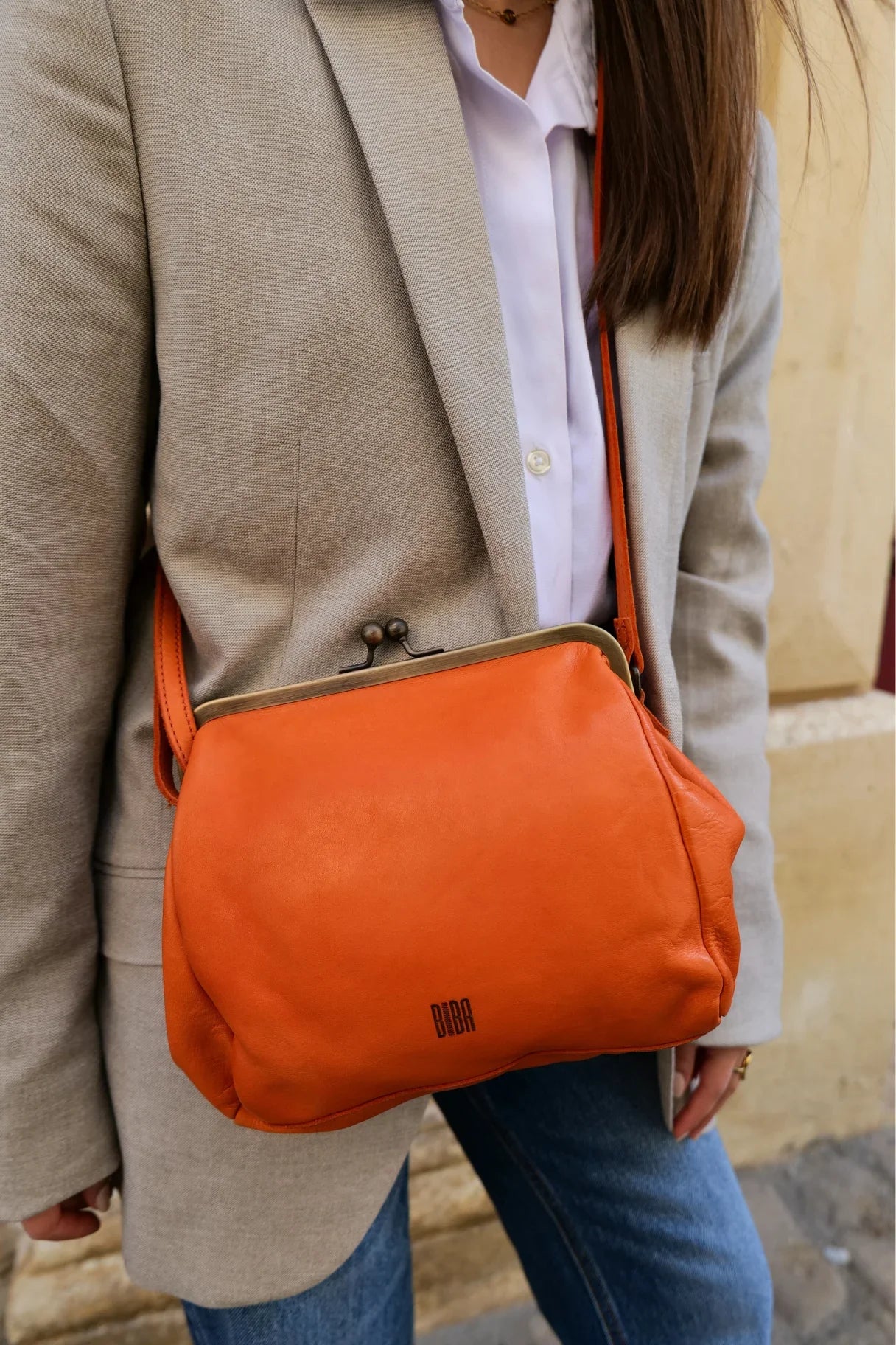 Sac en cuir fermeture vintage bordeaux