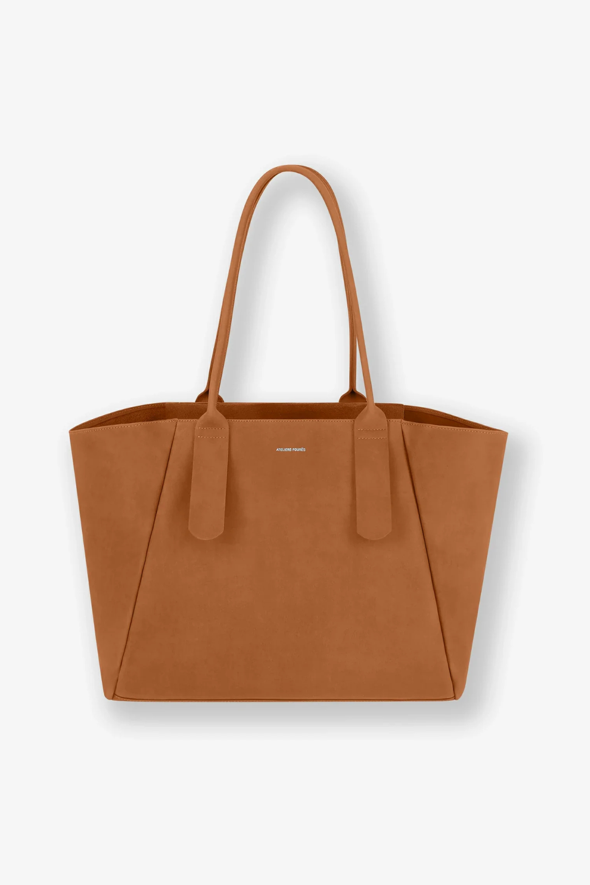 Cabas femme cuir plongé Déméter avec finitions ton sur ton et marquage Ateliers Fourès