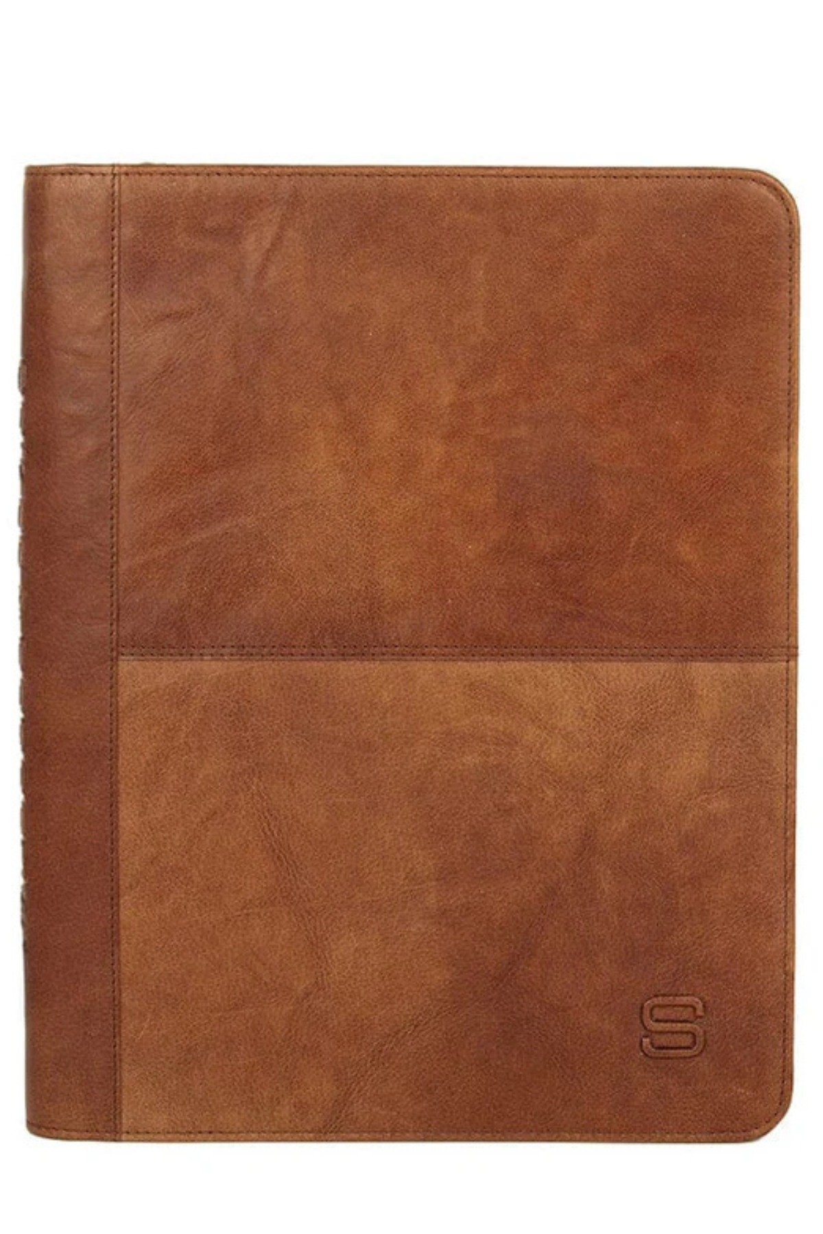 conferencier cuir cognac Boston Spikes & Sparrow porte documents tablette
