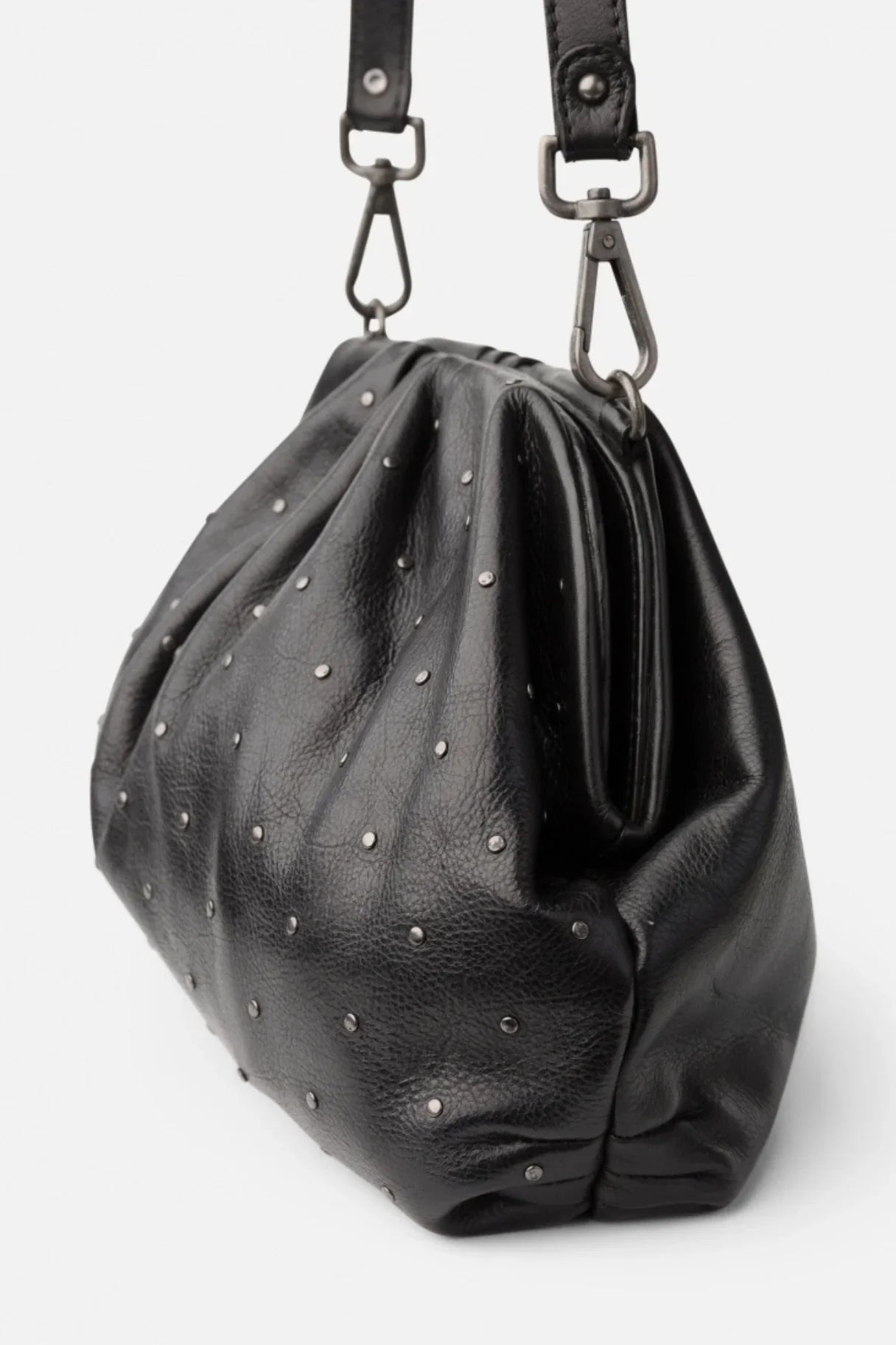 Sac bandoulière BIBA Katy en cuir lavé noir