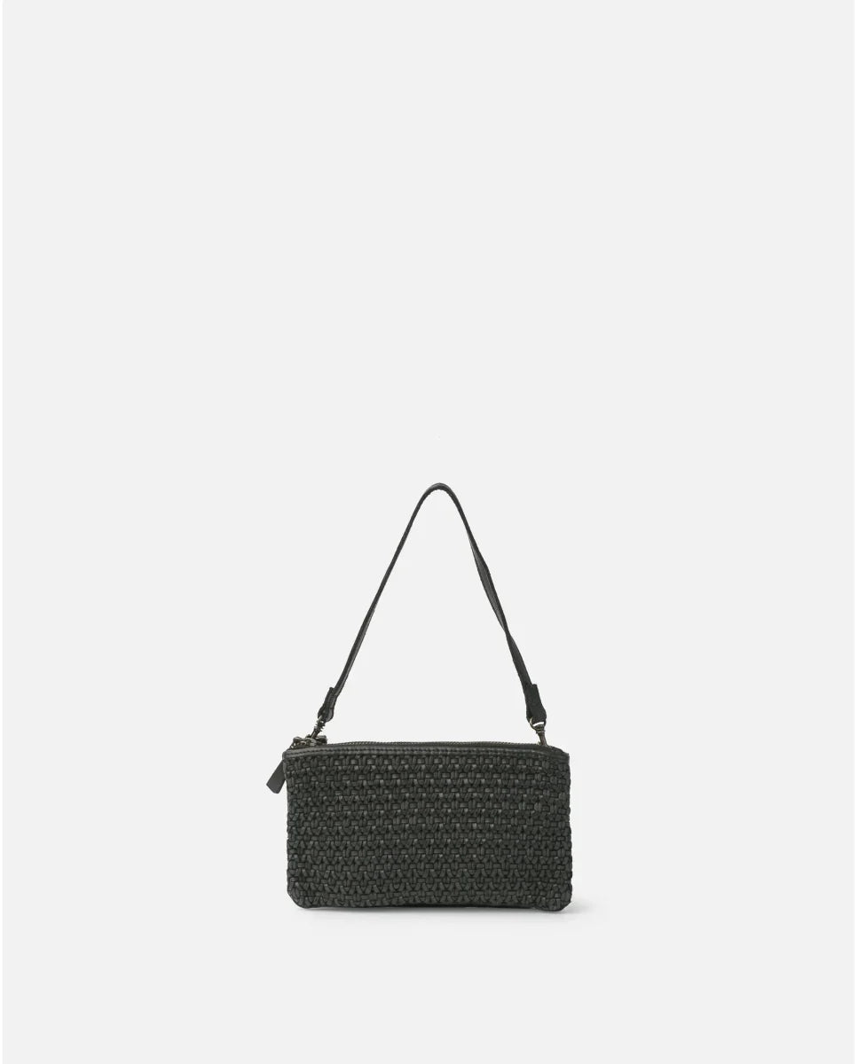Mullen MUL1L – Mini sac bandoulière femme en cuir tressé – BIBA