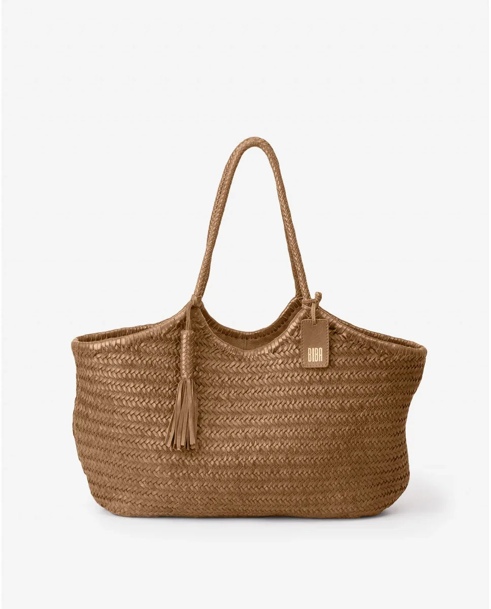 Sac cabas extra-large en cuir tressé Biba Perkins PER9L