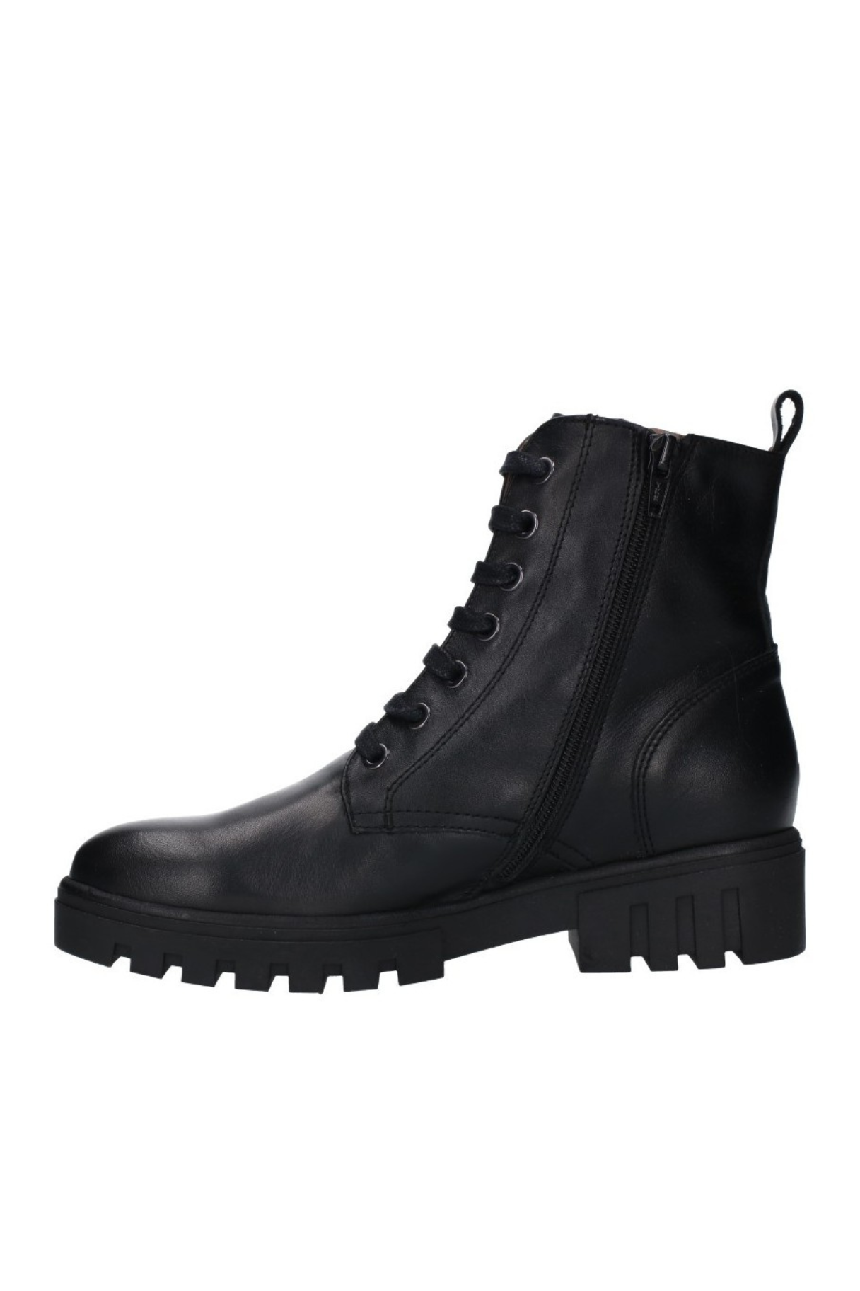 Bottines Patricia Miller 5130 – Bottines noires en cuir style militaire