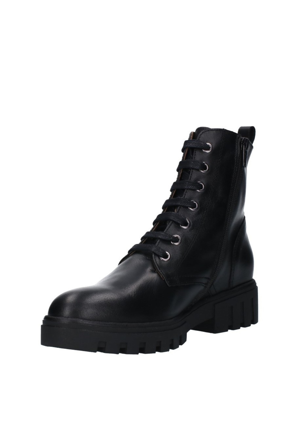 Bottines Patricia Miller 5130 – Bottines noires en cuir style militaire