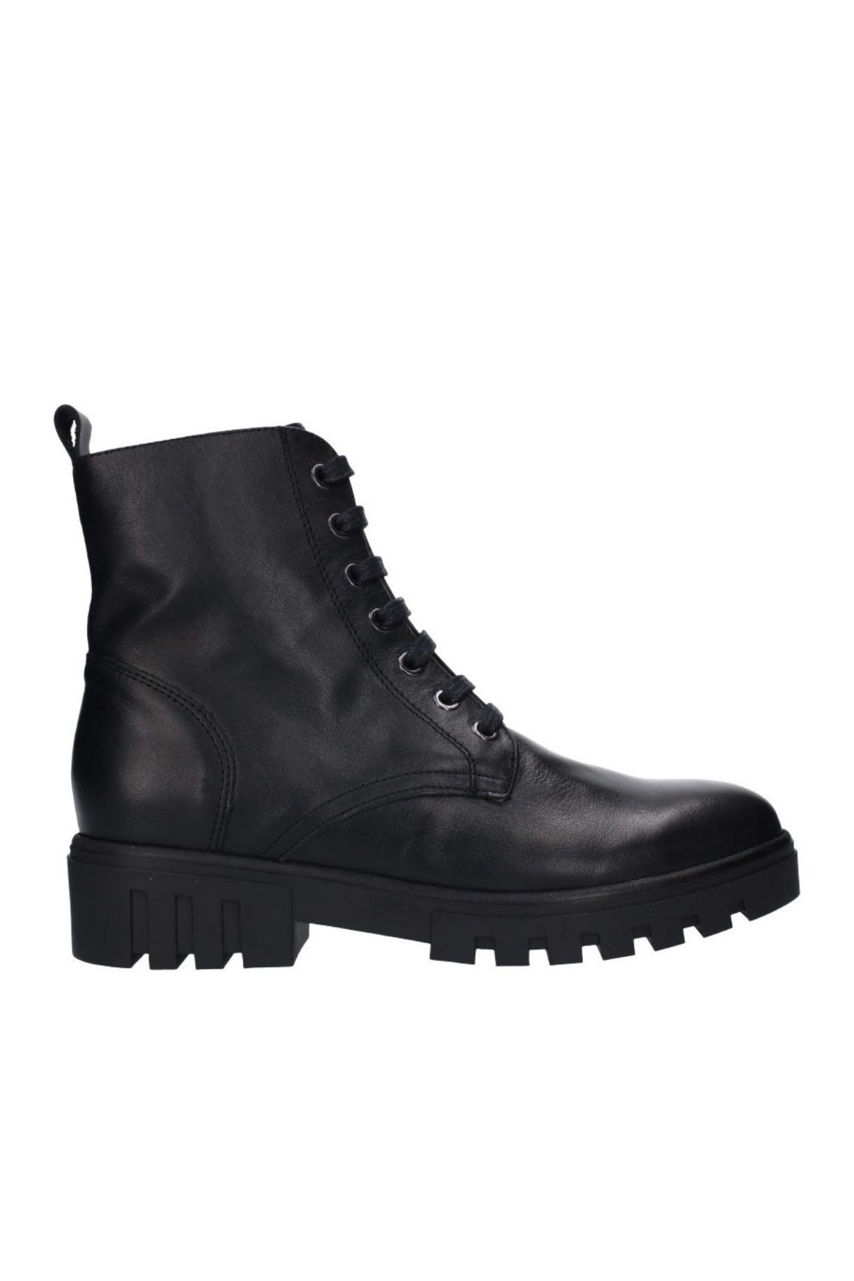 Bottines Patricia Miller 5130 – Bottines noires en cuir style militaire