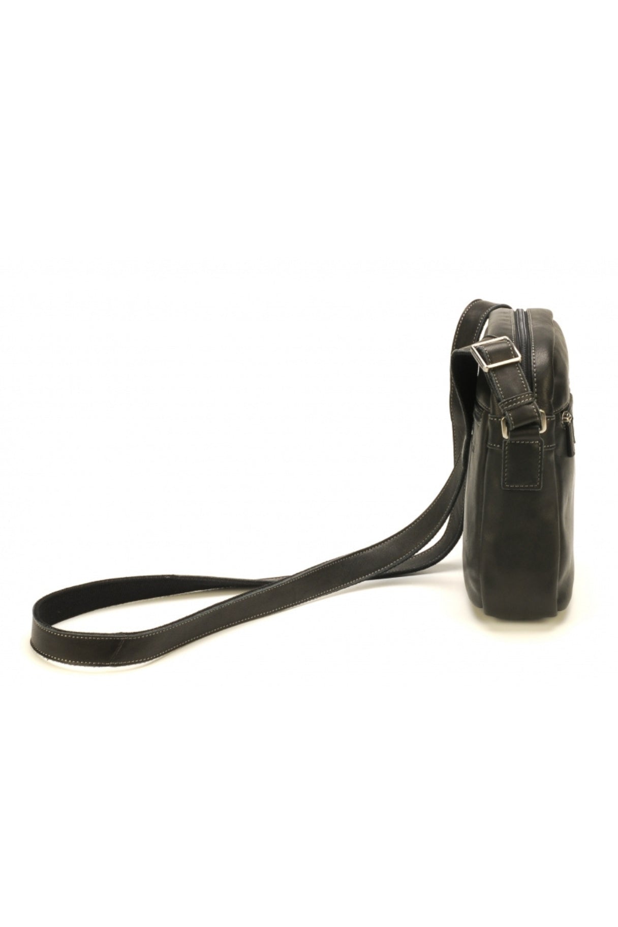 Sac Johany d'Arthur Aston en cuir noir , vu du côté