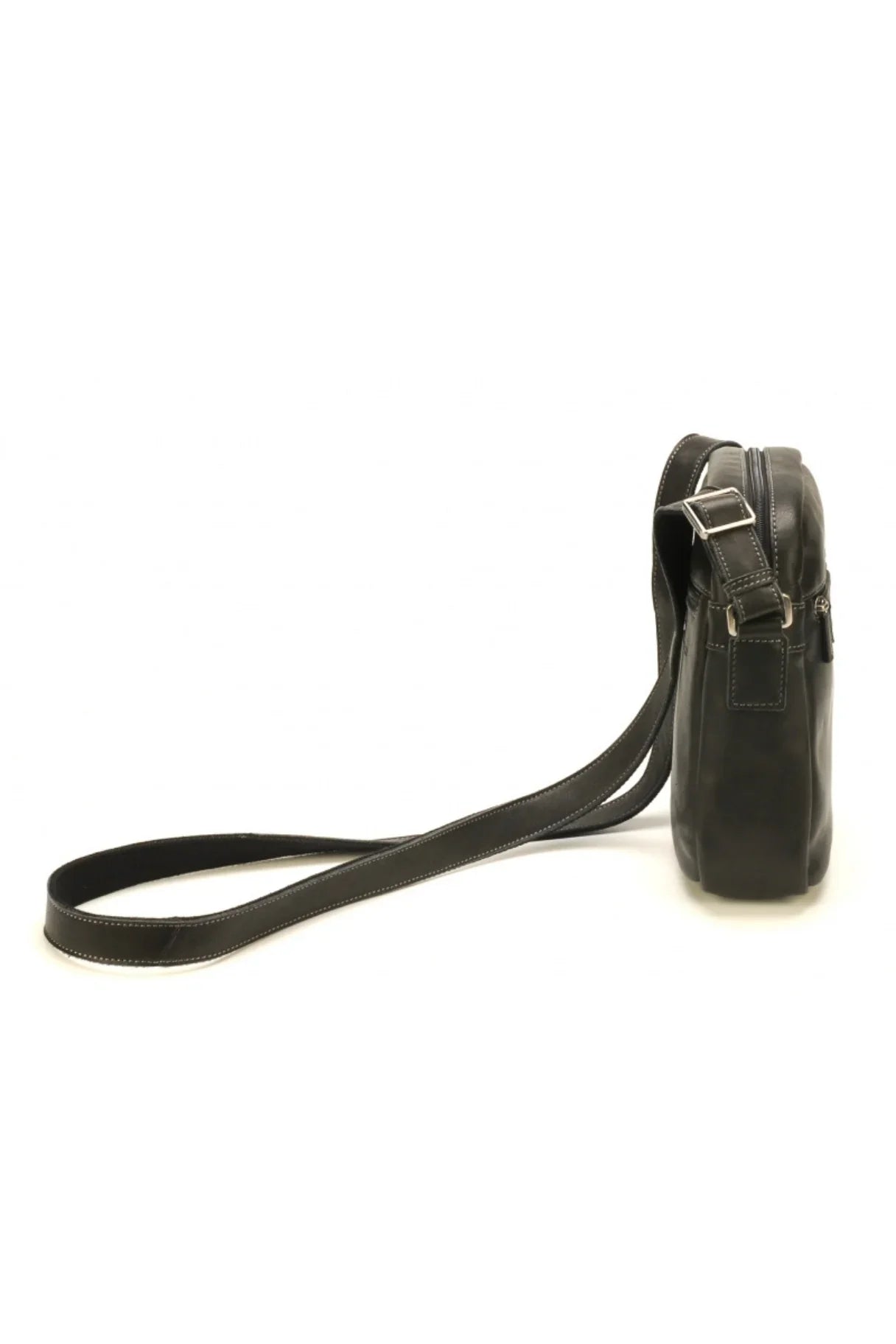 Sac Johany d'Arthur Aston en cuir noir , vu du côté