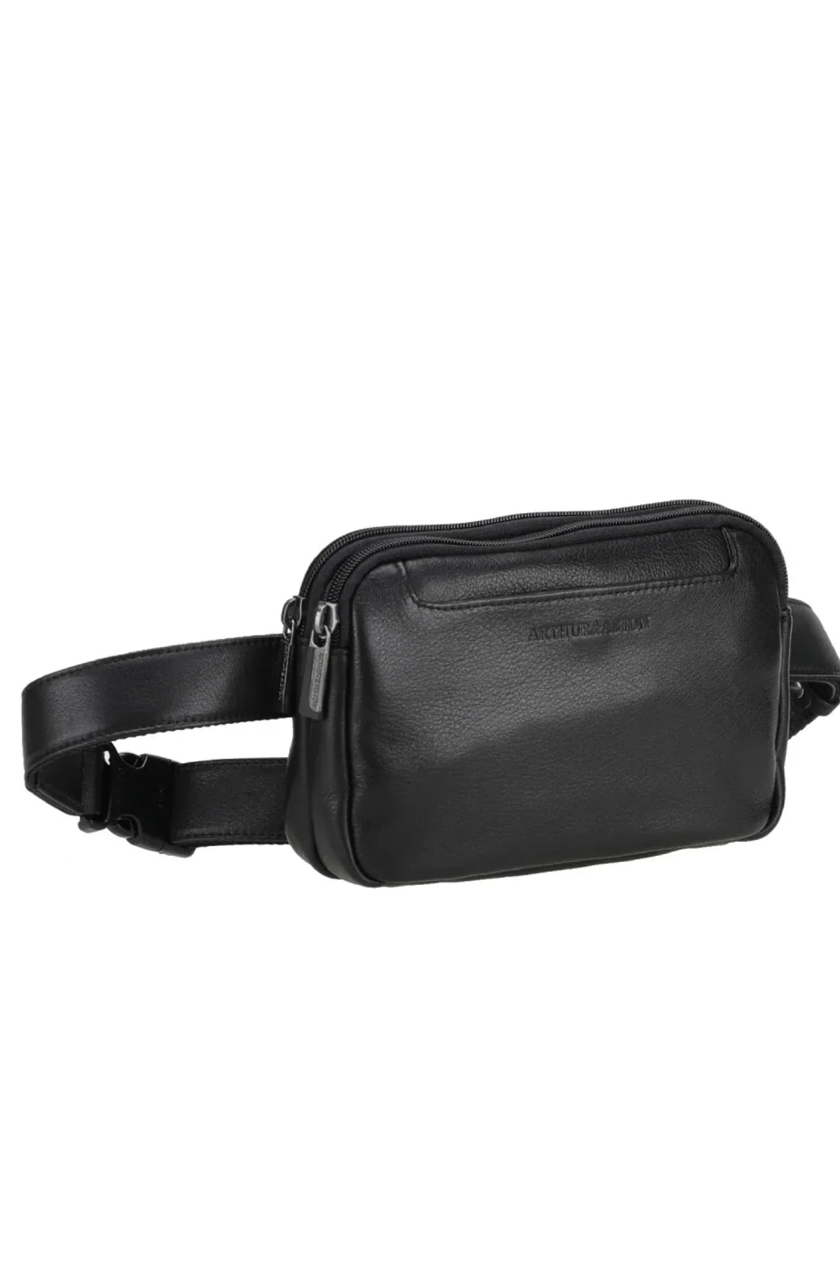 Pochette ceinture Léon en cuir noir Arthur & Aston