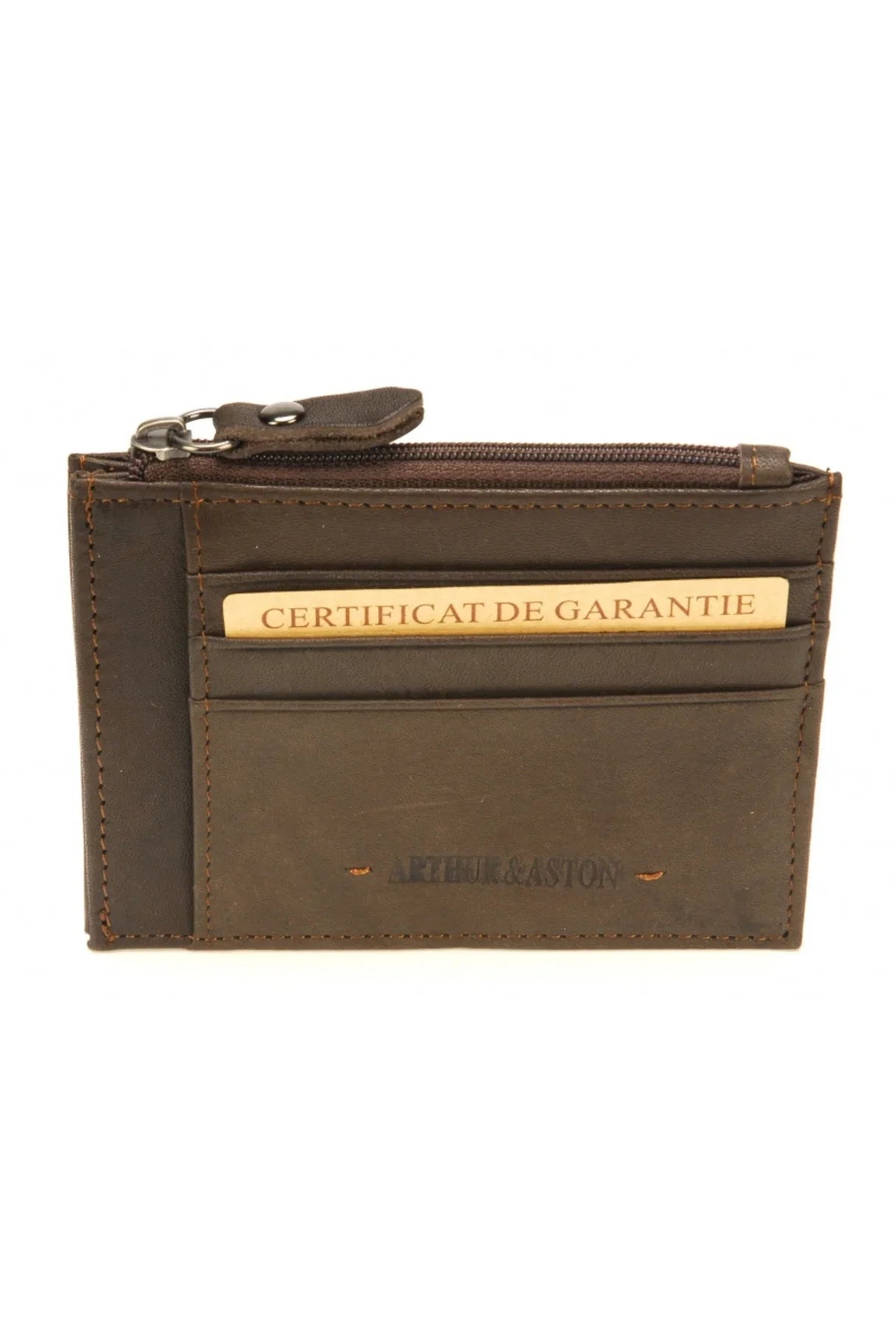 Porte cartes de couleur marron - Nappa Maroquinerie