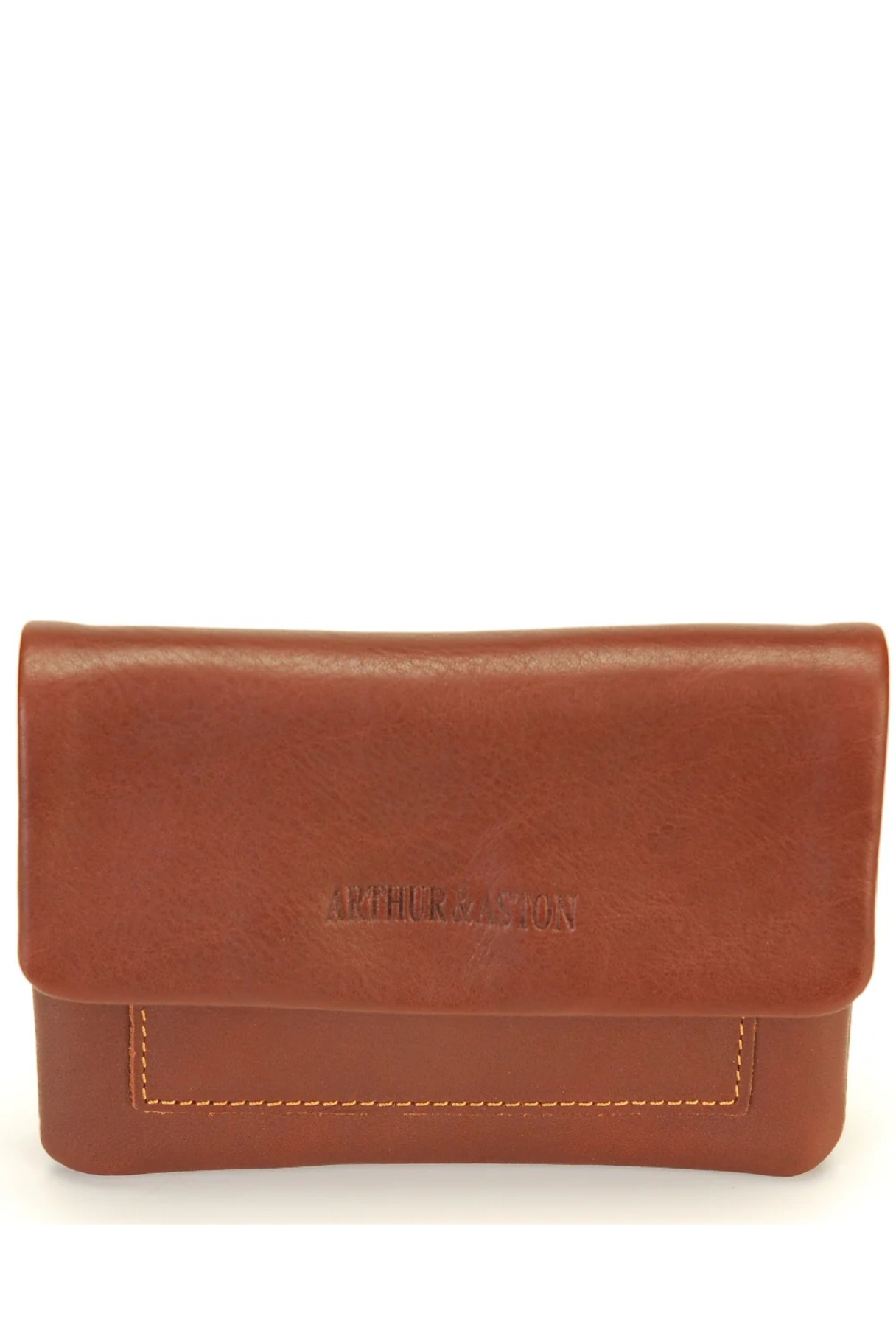 Porte-monnaie Adam Arthur & Aston en cuir pleine fleur cognac