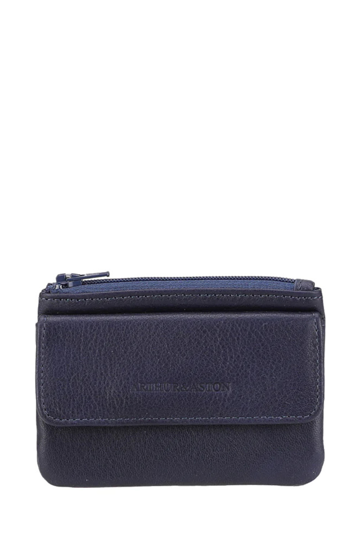 Porte-monnaie cuir bleu marine Arthur & Aston Ange compact