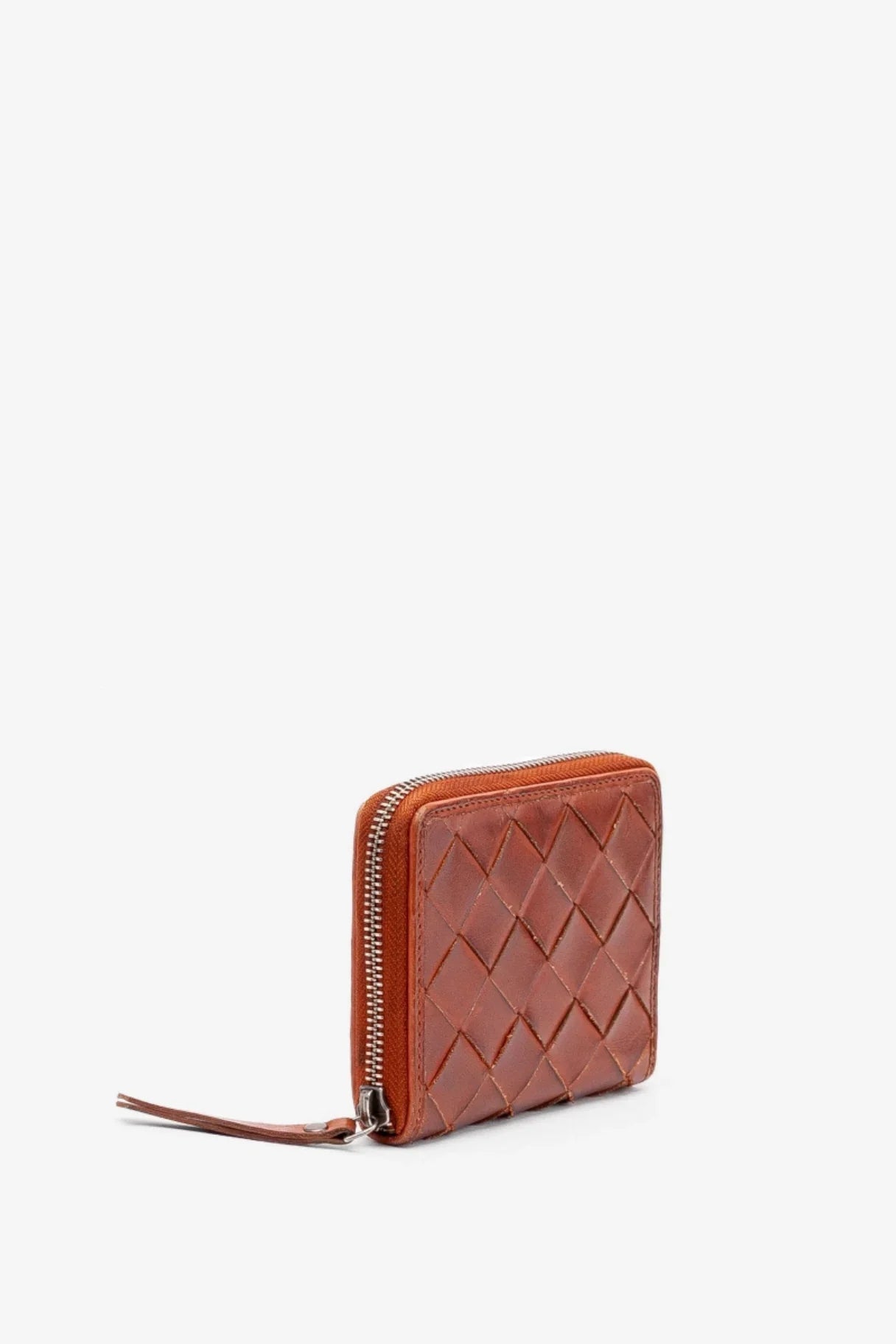 Portefeuille en cuir Biba tressé