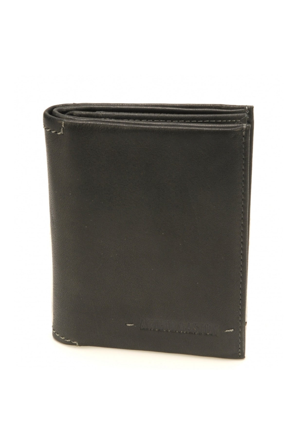 Portefeuille en cuir pleine fleur pour homme noir