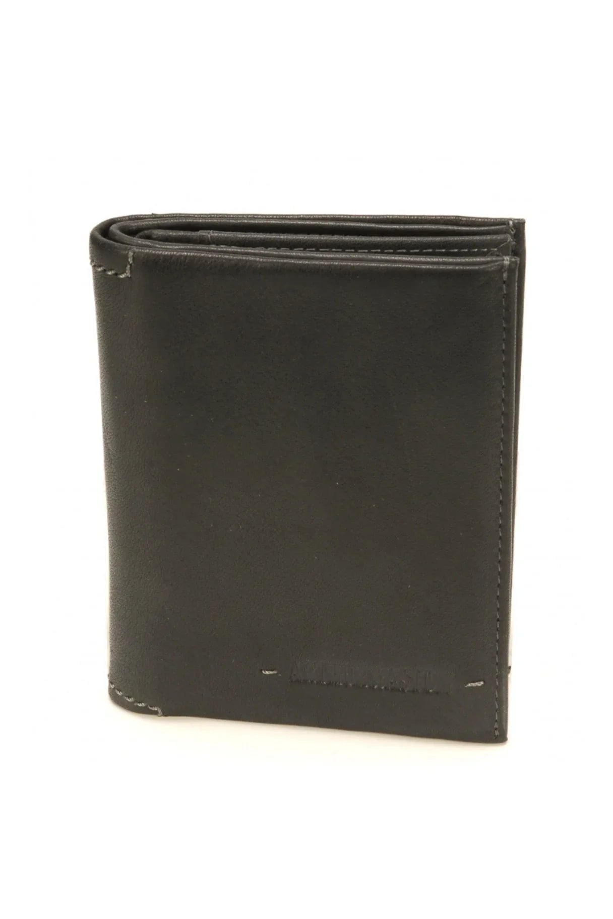 Portefeuille en cuir pleine fleur pour homme noir