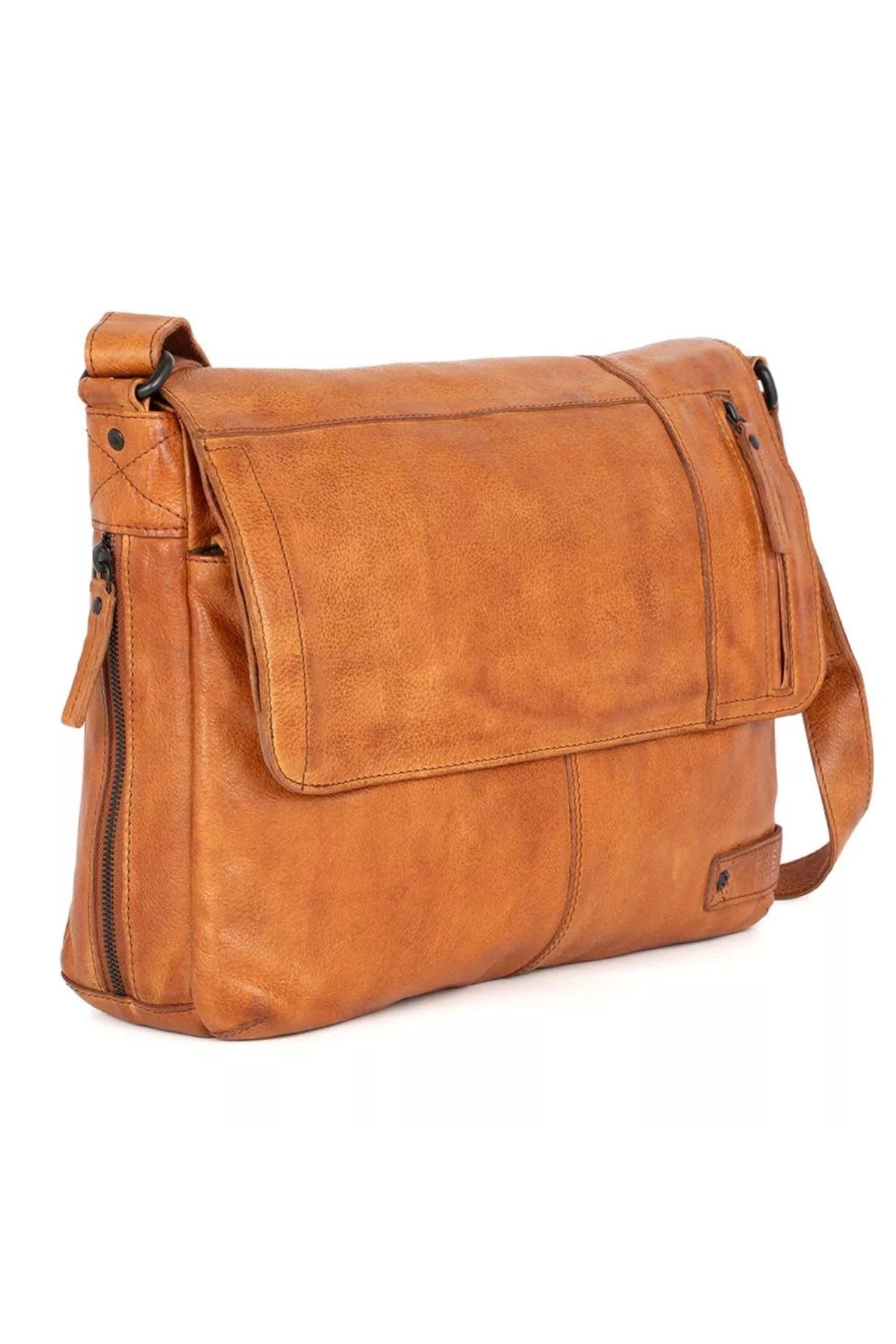 Sac cartable à bandoulière en cuir