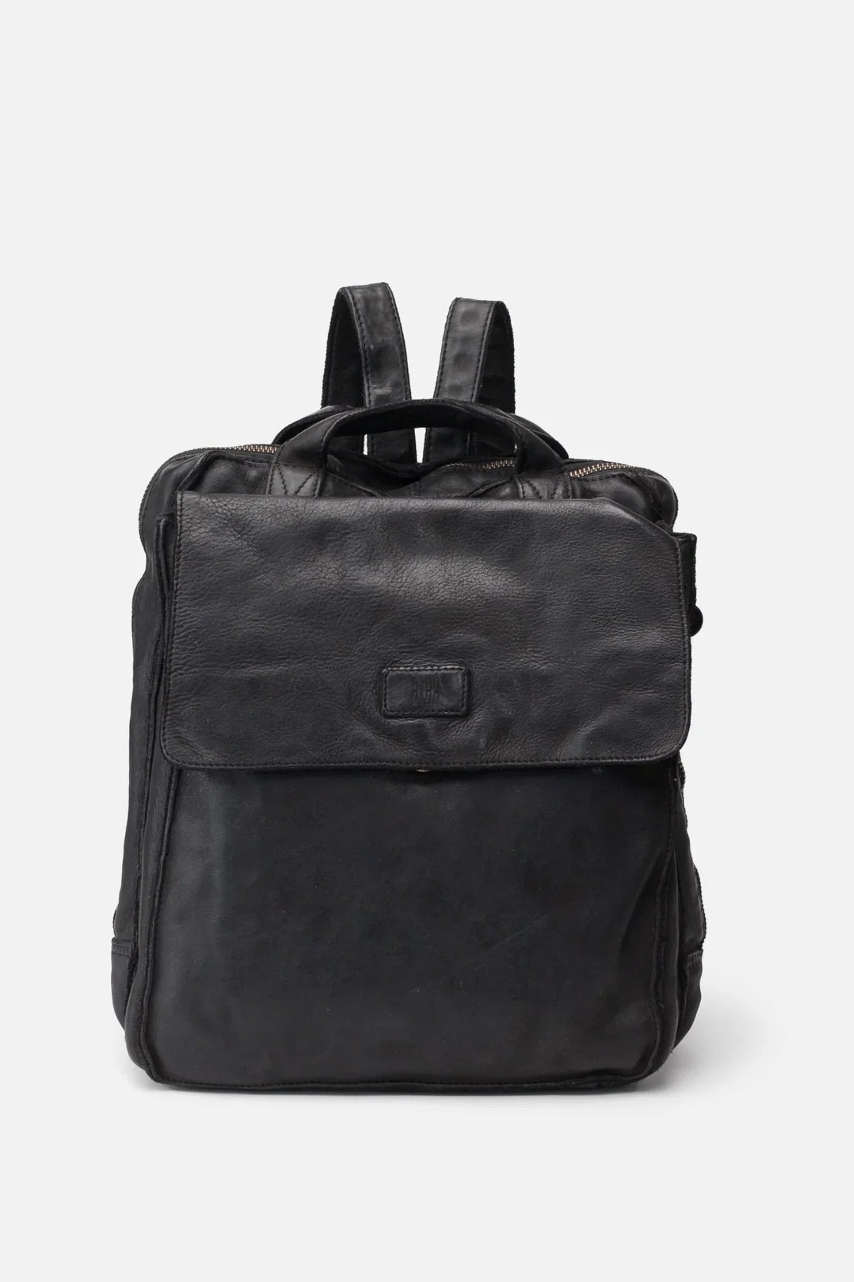 Sac à dos en cuir noir - Nappa Maroquinerie