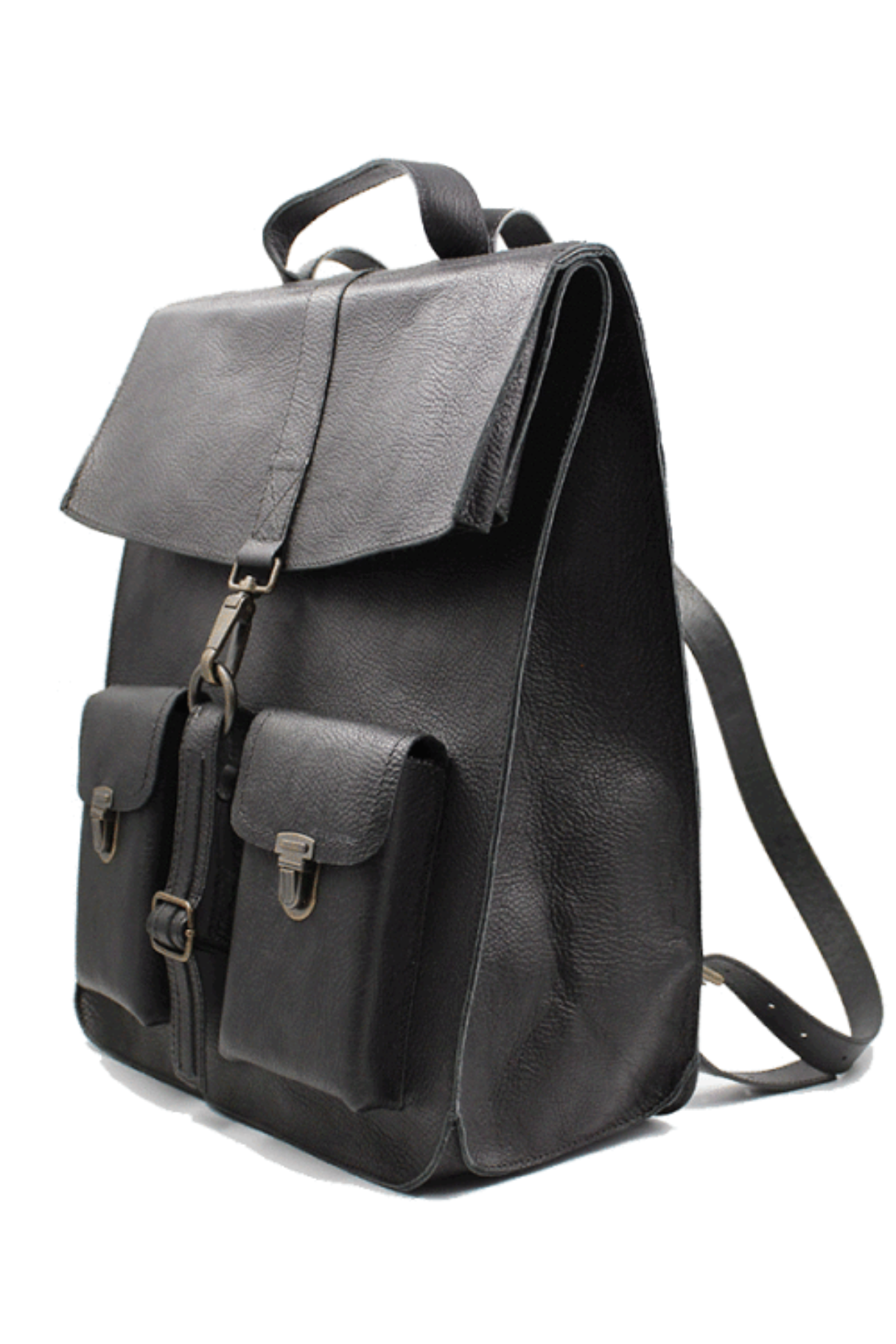 Sac à dos en cuir noir