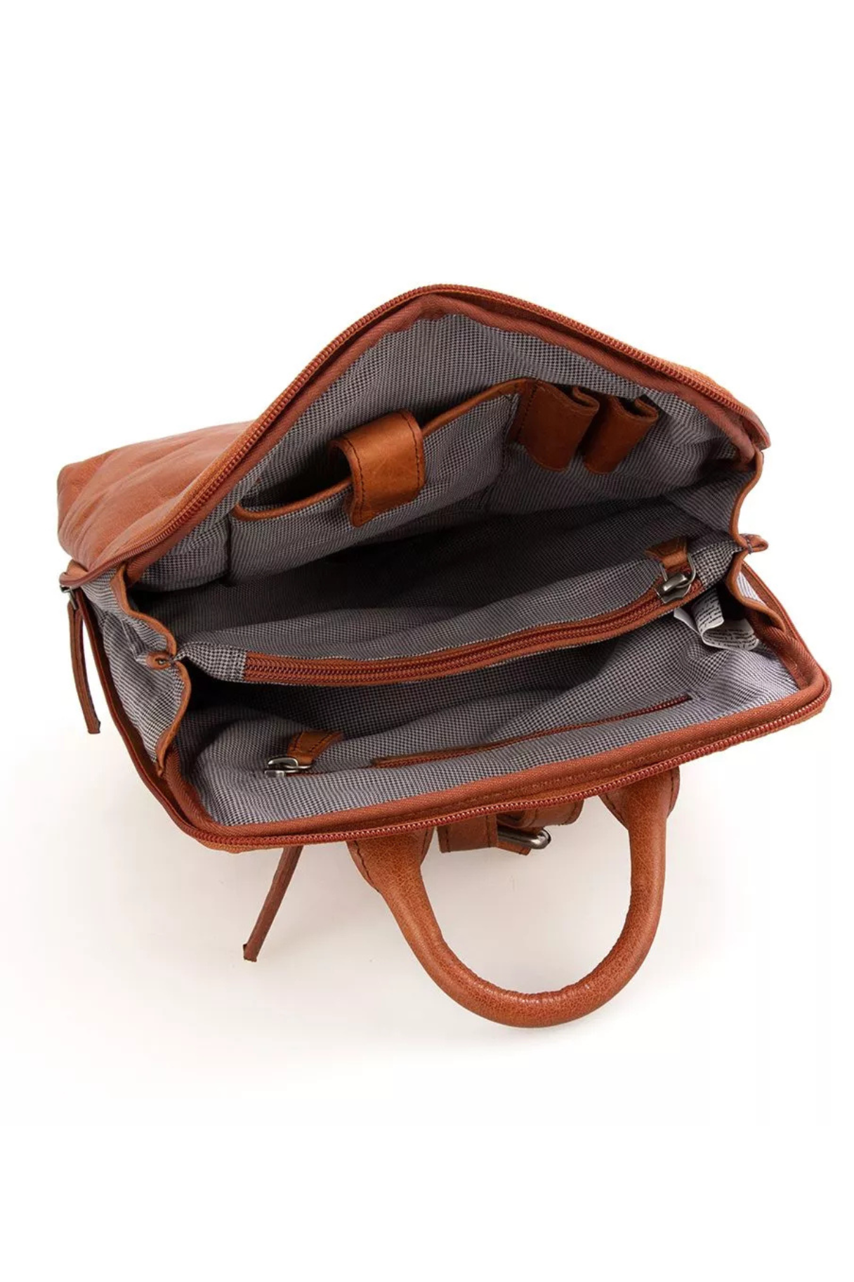 Intérieur du sac à dos Texas Spikes & Sparrow multi-poches avec passants porte-stylos