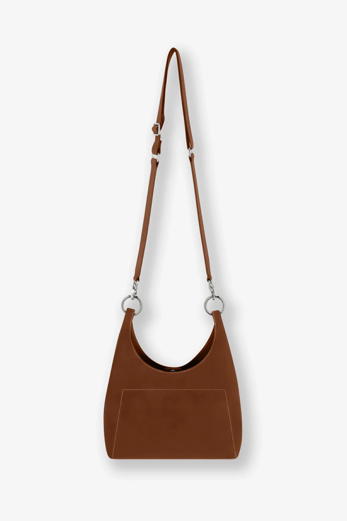 Sac Amazone Ateliers Fourès cuir marron avec bandoulière large réglable