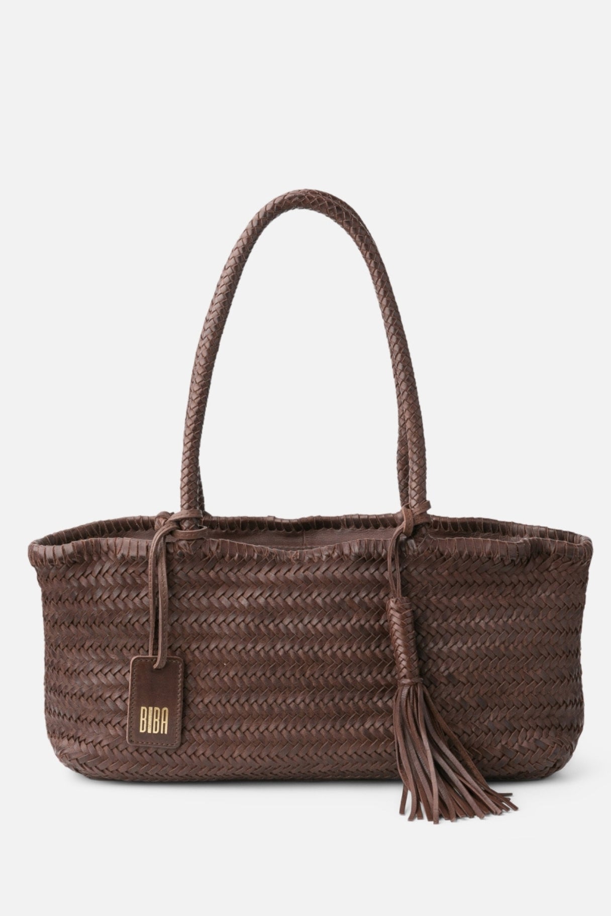 Sac baguette en cuir tressé Perkins PER10L