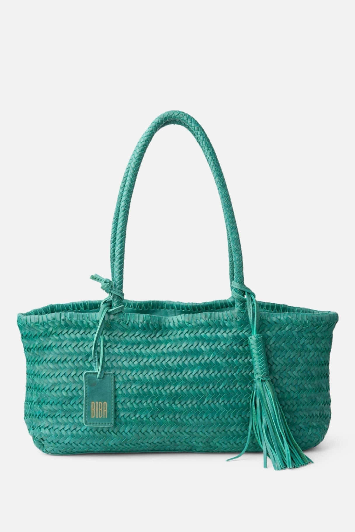 Sac baguette en cuir tressé Perkins PER10L