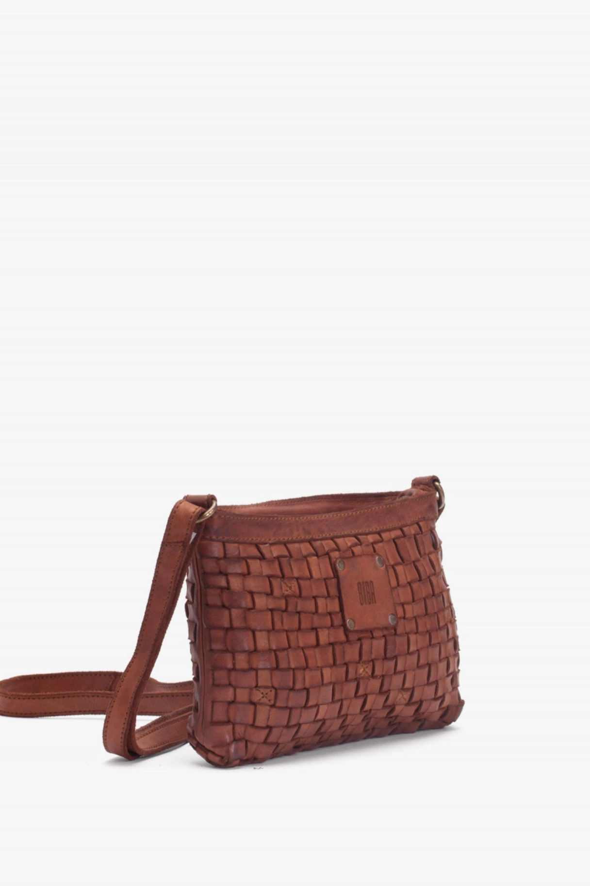 Sac à bandoulière en cuir tressé Biba KA9