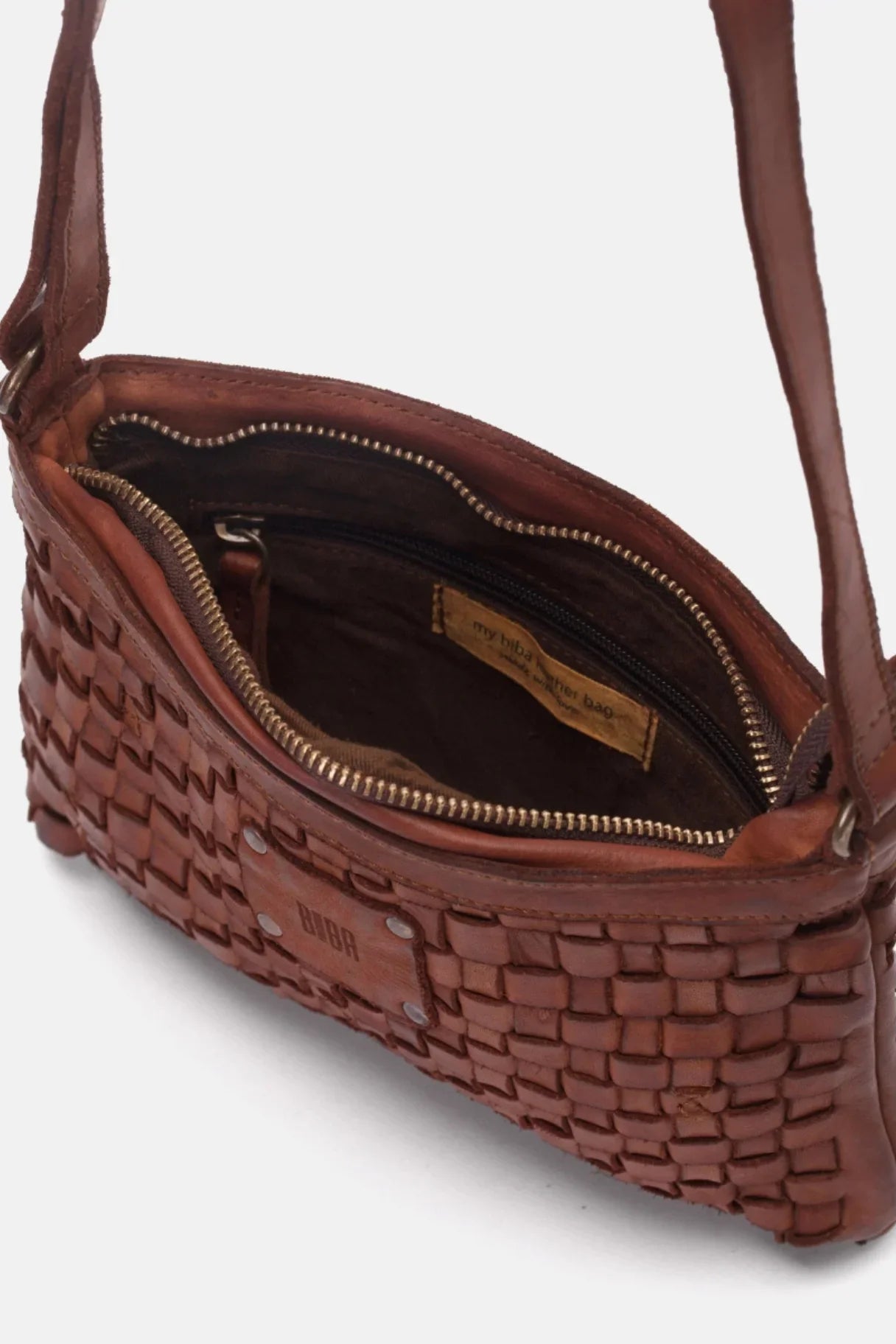 Sac à bandoulière en cuir Biba KA9 intérieur