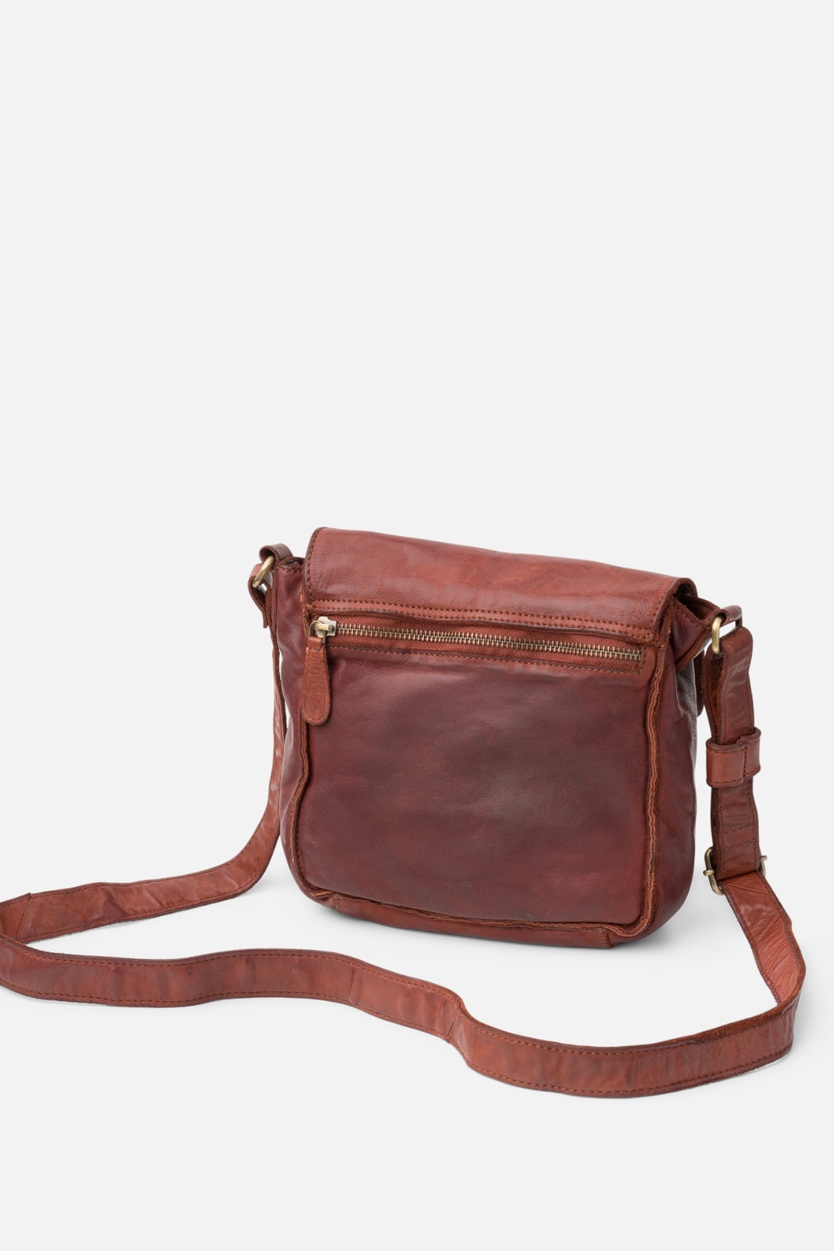 Sac bandoulière Biba Alex ALE4L en cuir marron avec poche arrière