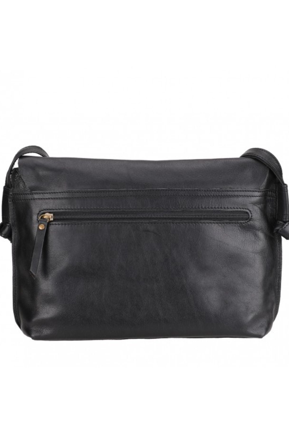Sac bandoulière à rabat zip arrière