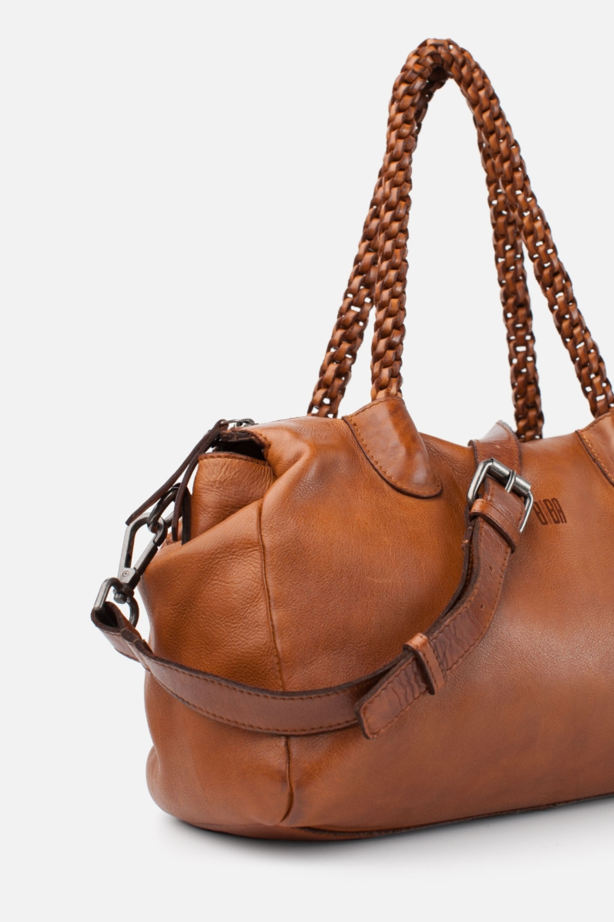 Sac Biba bauletto en cuir avec poignées tressées