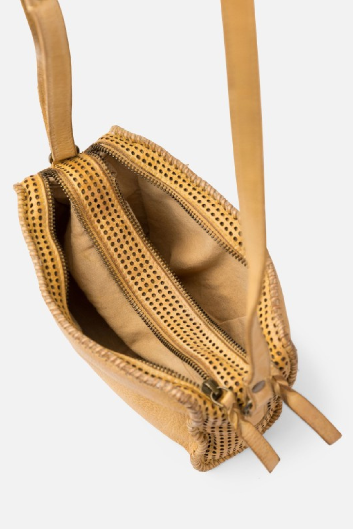 Sac Biba Heritage ouvert, deux compartiments zippés doublure coton