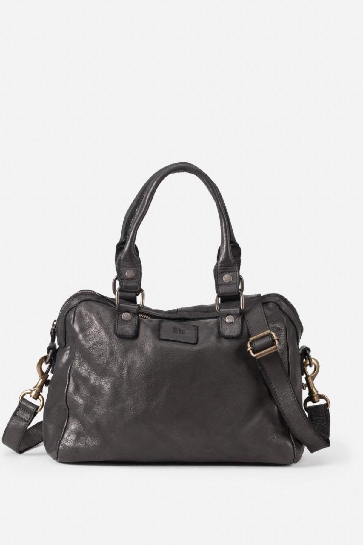 BIBA - Sac bowling en cuir noir - Nappa Maroquinerie