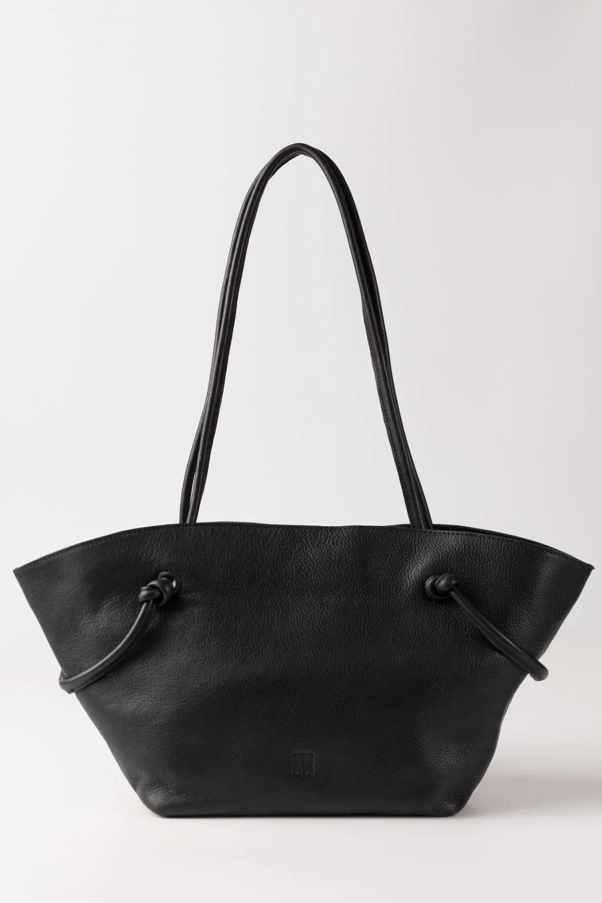 Sac cabas en cuir noir BIBA Minot MIN1L vue de face
