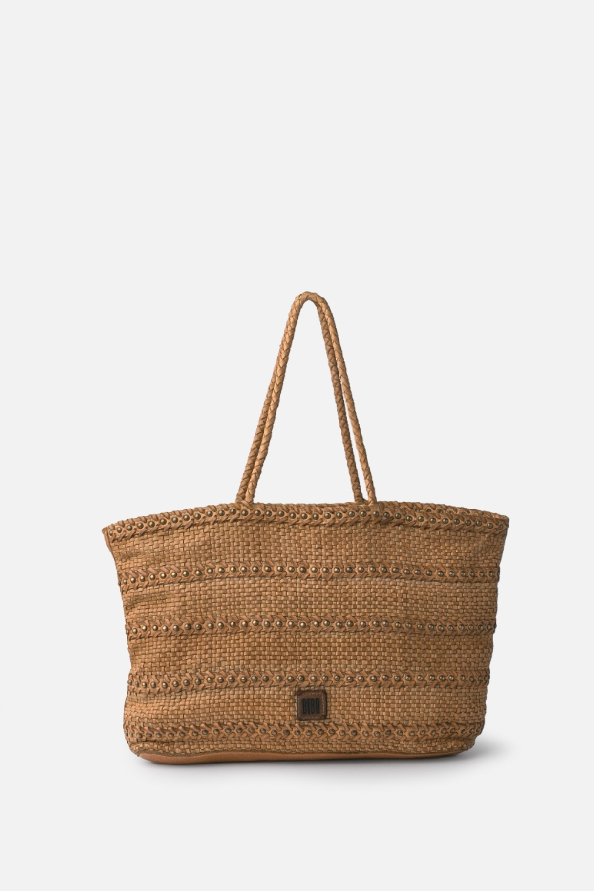 Cabas Biba tressé cuero