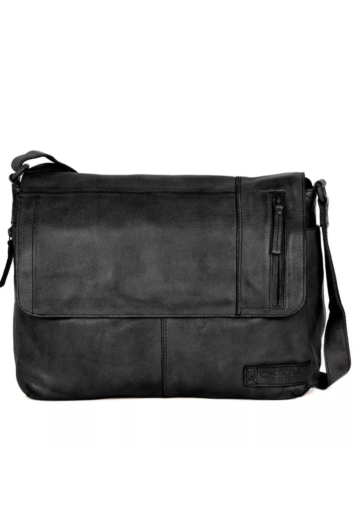 Sac cartable à bandoulière noir