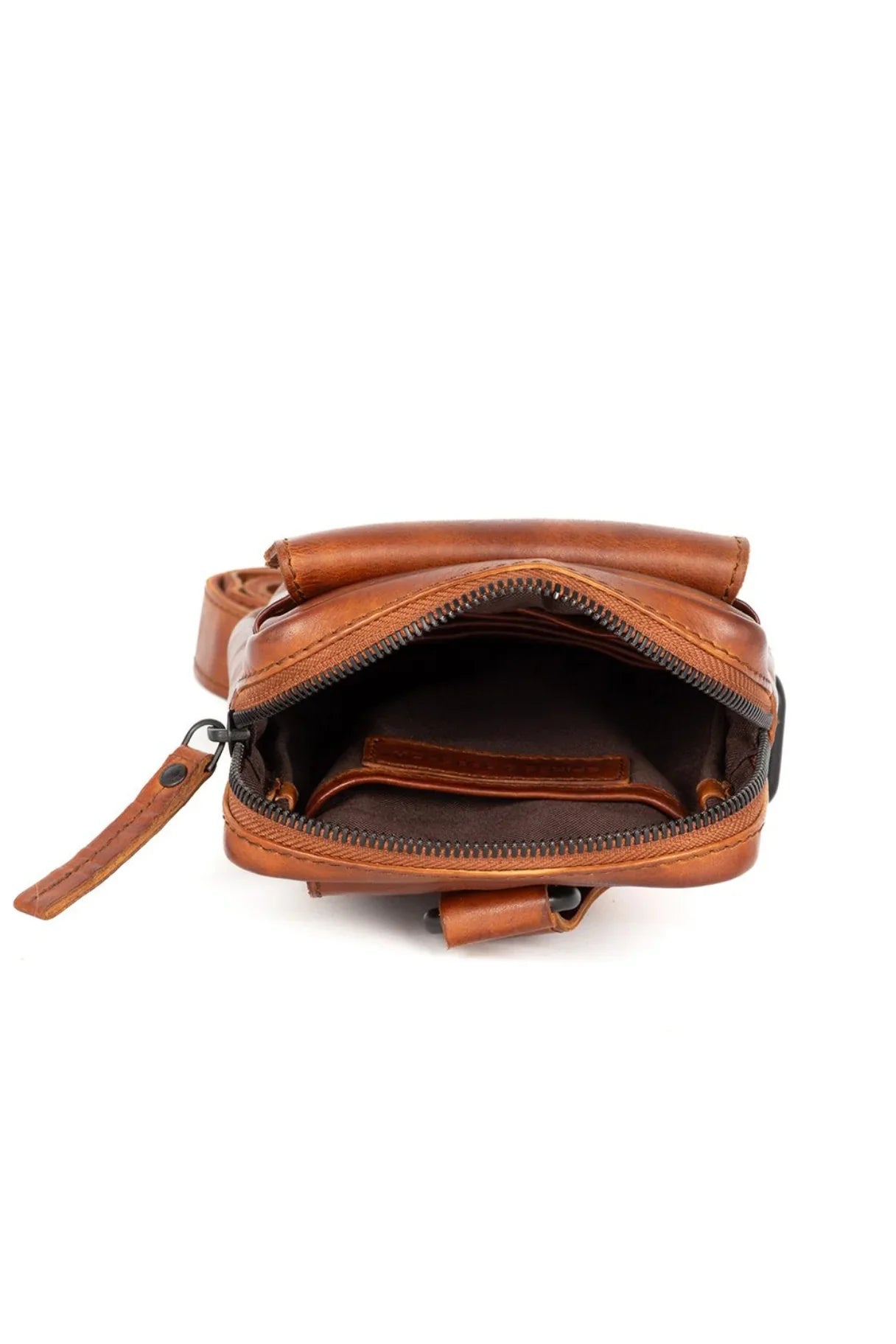 Dos du sac bandoulière Harris en cuir